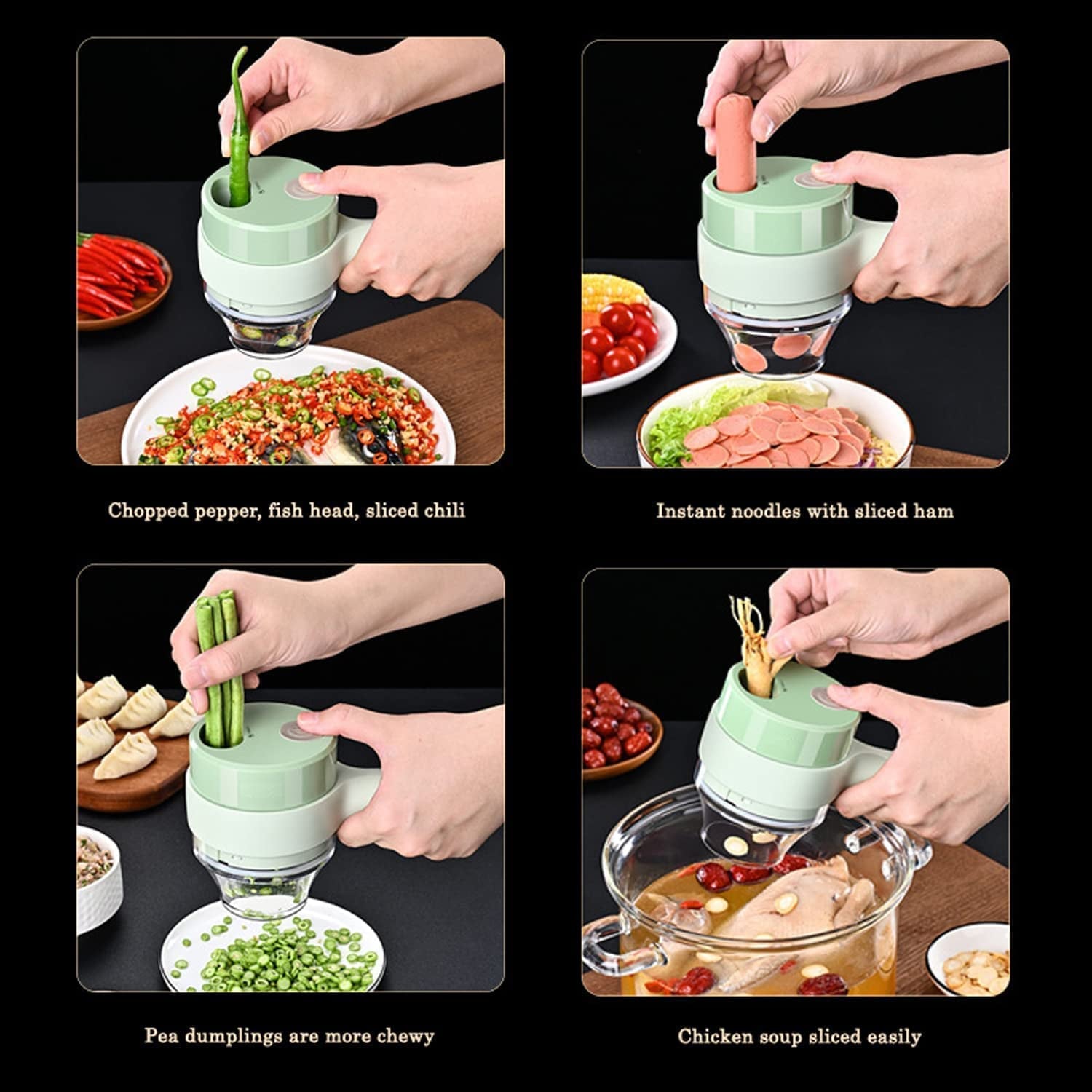 Electric Vegetable Chopper Multifunction (4 In 1 )