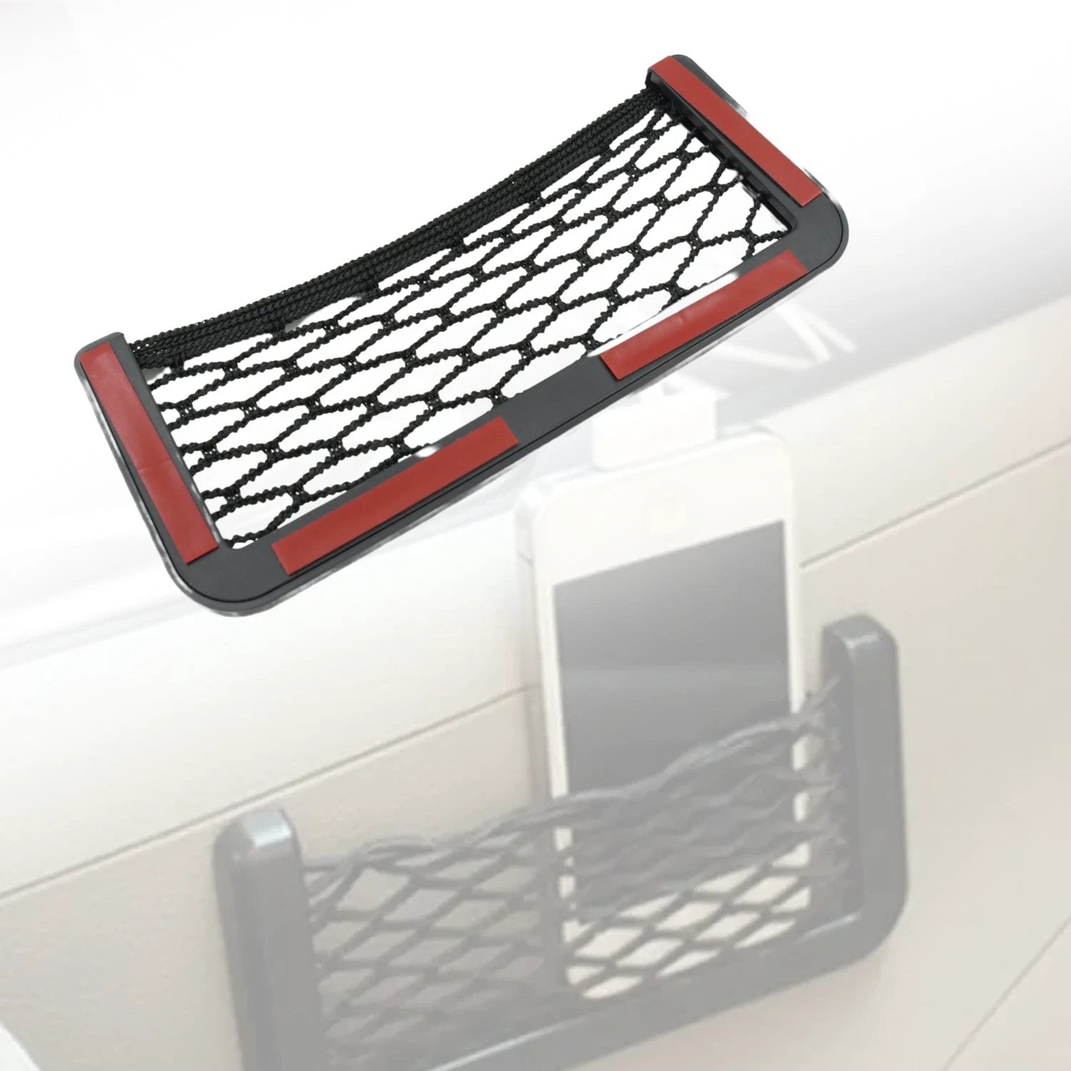 Car Storage Organize Car String Bag Car Seat Side Storage Net Bag Mesh Pocket Organizer Stick-on For Purse Bag Phone - 69kart