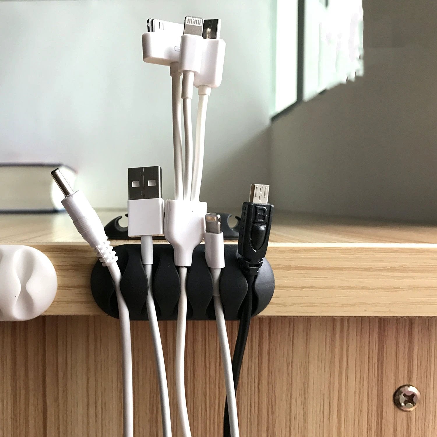 1334 Cable Clips Multi Purpose Cable Organizer Wire Holder For Desk And Table Use by Wukusy