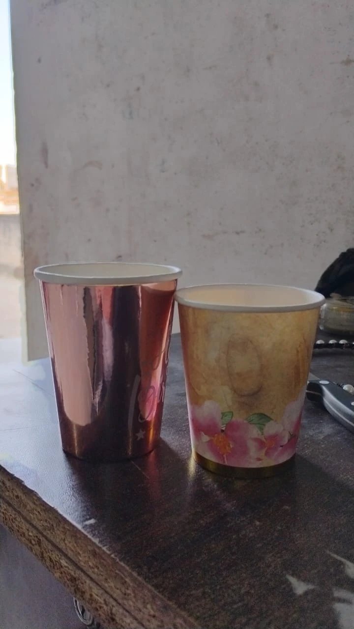 Disposable Paper Cups Disposable Tea Coffee Cups (24 Pcs Set  Mix Color  Design) - 69kart
