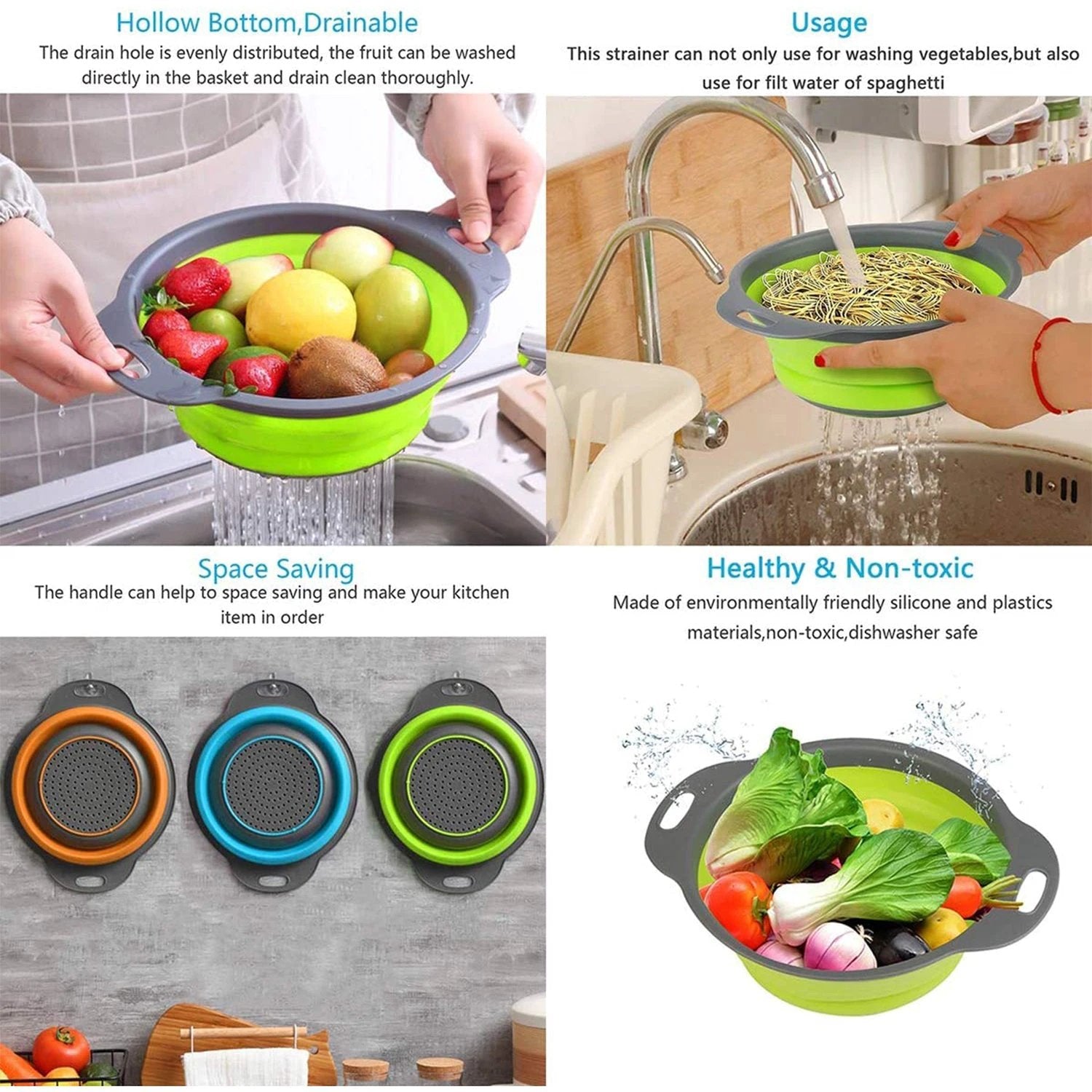 2712 Round Sili Strain Used In All Kinds Of Household And Official Kitchen Purposes As A Foldable Utensil. by Wukusy