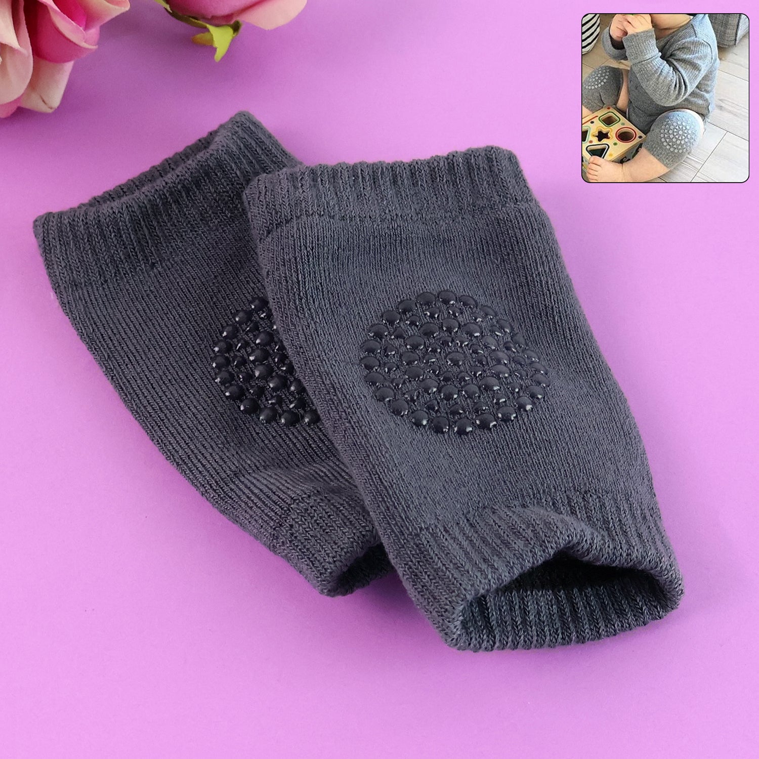 Dark Grey Toddler Wool Knit Leg Warmer