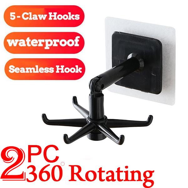 Rotatable  Hooks For Hanging 360 (Pack Of 2) (Brown Box)