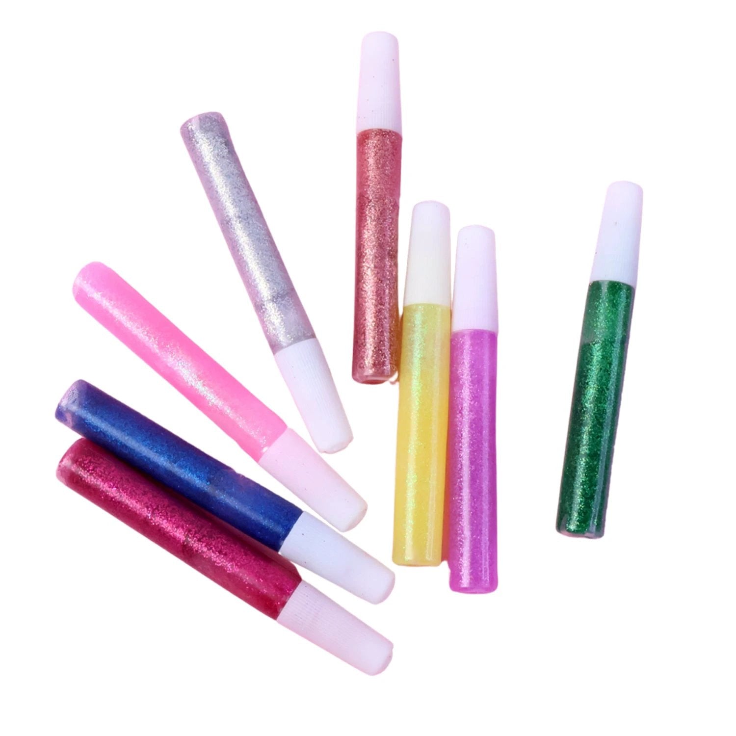 Diy Multi-color Glitter Craft Glue Pen Set (10ml  8 Pc) - 69KART