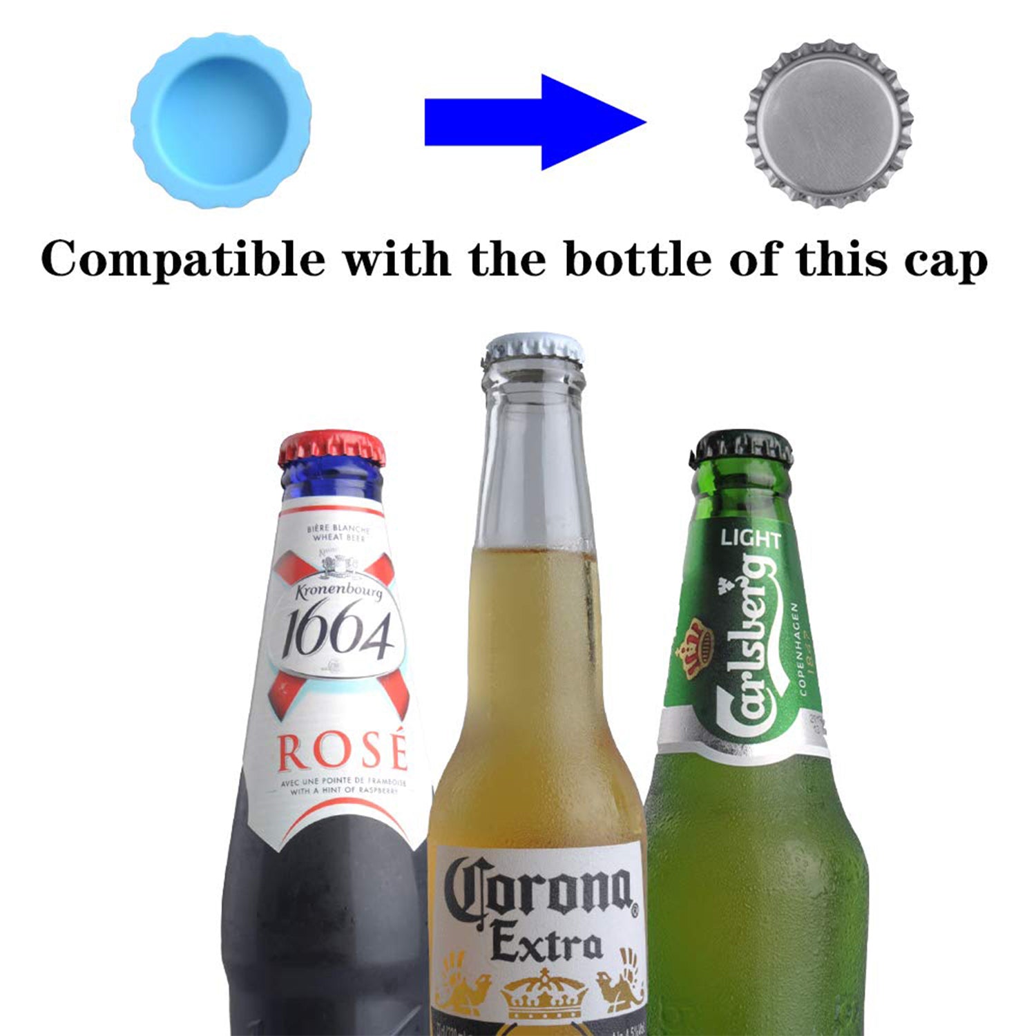 Beer Saver Caps 6 Pc For Soda And Cold Drinks