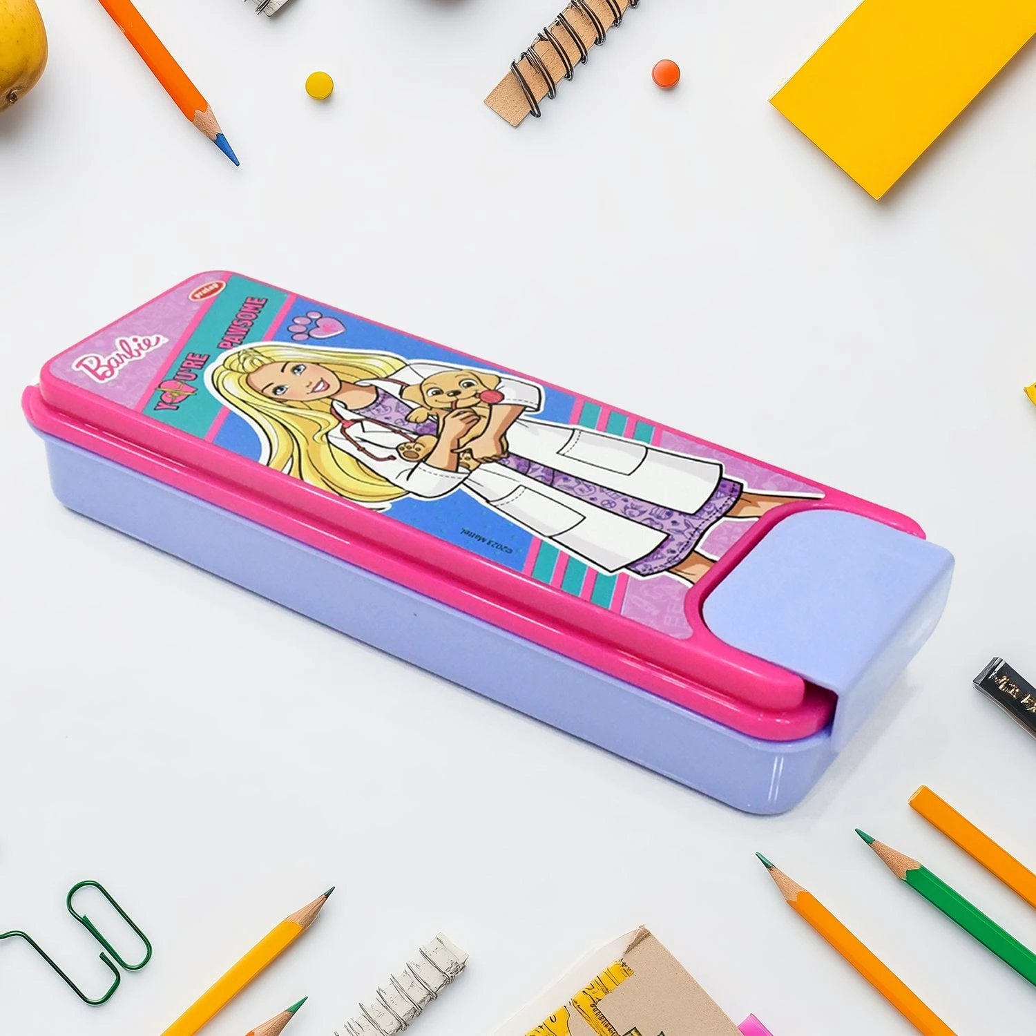 Stylish Cartoon Printed Hard Top Pencil Box For Kids (1 Pc  Mix Design) - 69KART