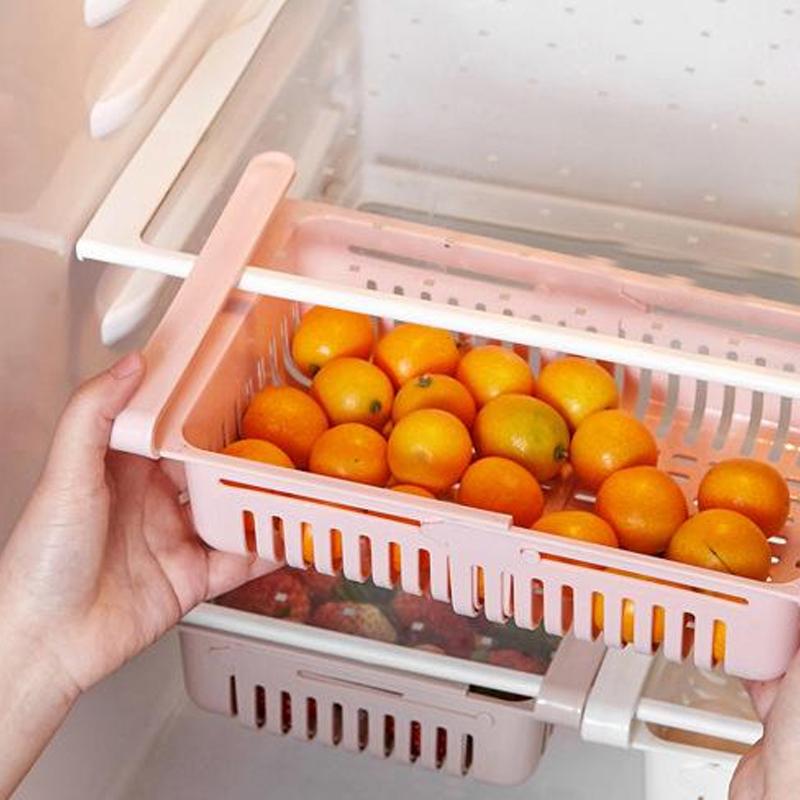 Adjustable Fridge Storage Basket 4 Pc Set