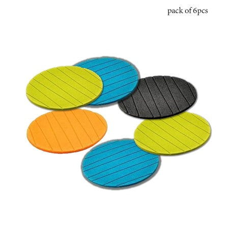 Useful Round Shape Plain Silicone Cup Mat Coaster Drinking Tea Coffee Mug Wine Mat For Home6 Pcs