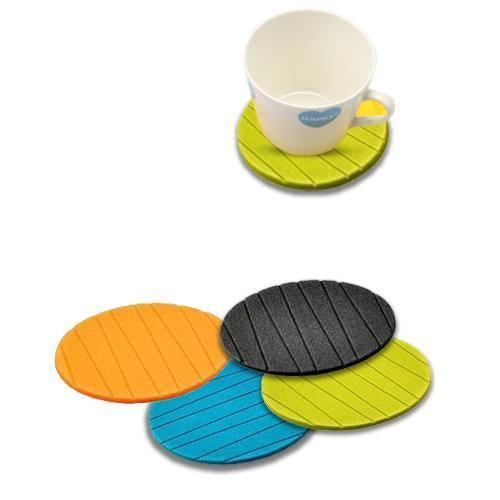 Useful Round Shape Plain Silicone Cup Mat Coaster Drinking Tea Coffee Mug Wine Mat For Home6 Pcs
