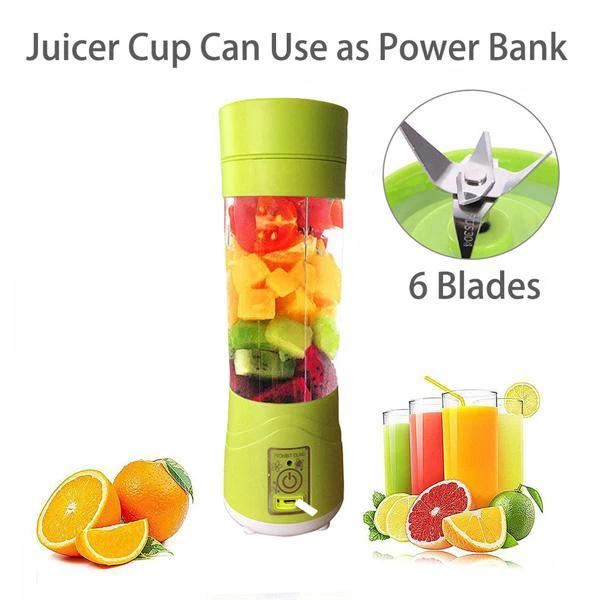133 Portable Usb Electric Juicer - 6 Blades (Protein Shaker) by Wukusy