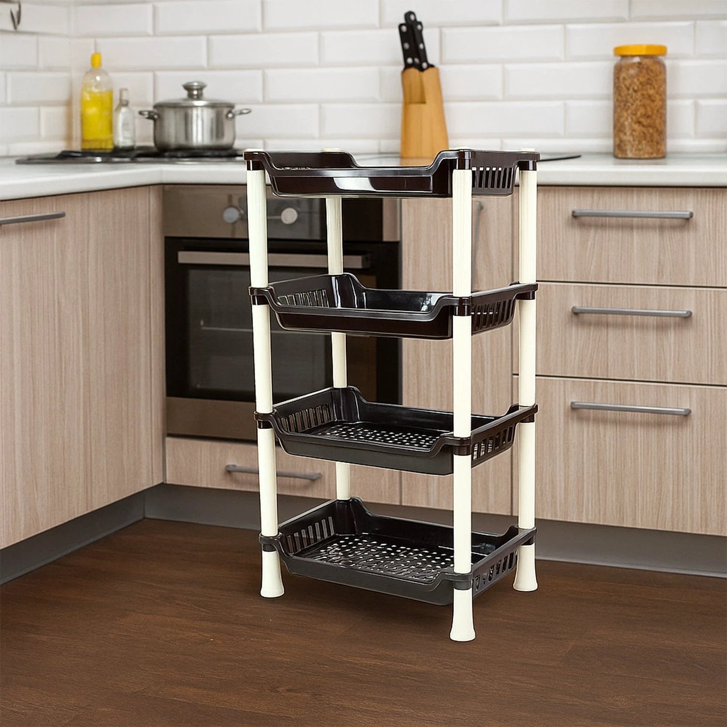 Apex 4-layer Small Multipurpose Plastic Storage Rack by Wukusy