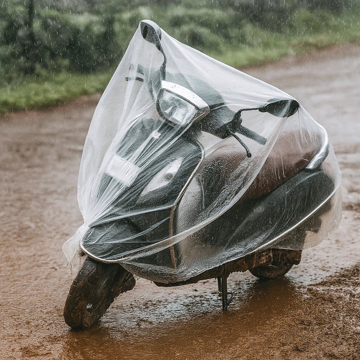 Big Disposable Plastic Activa Cover (1 Pc) - 69KART