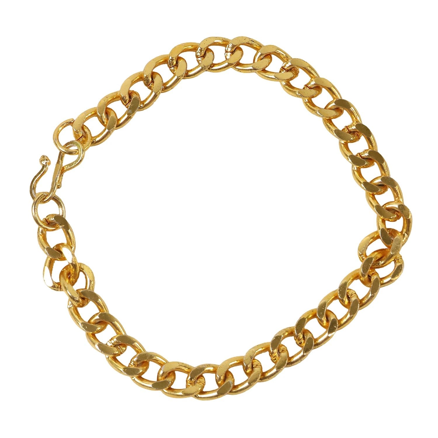 Stylish Gold-plated Chain Bracelet For Men Women - (1 Pc) by Wukusy