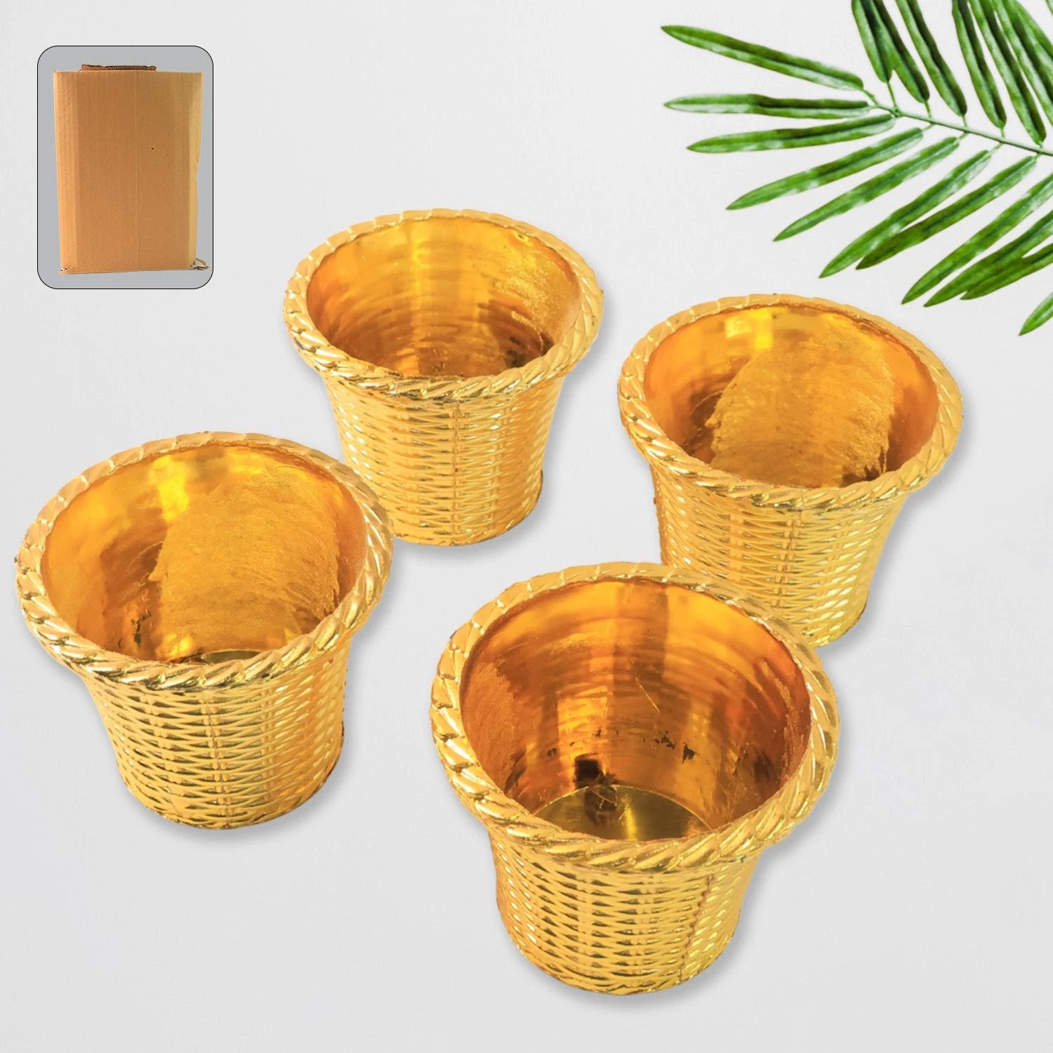 Plastic Flower Valencia (Pot) Home And Outdoor (4 Pc) - 69KART