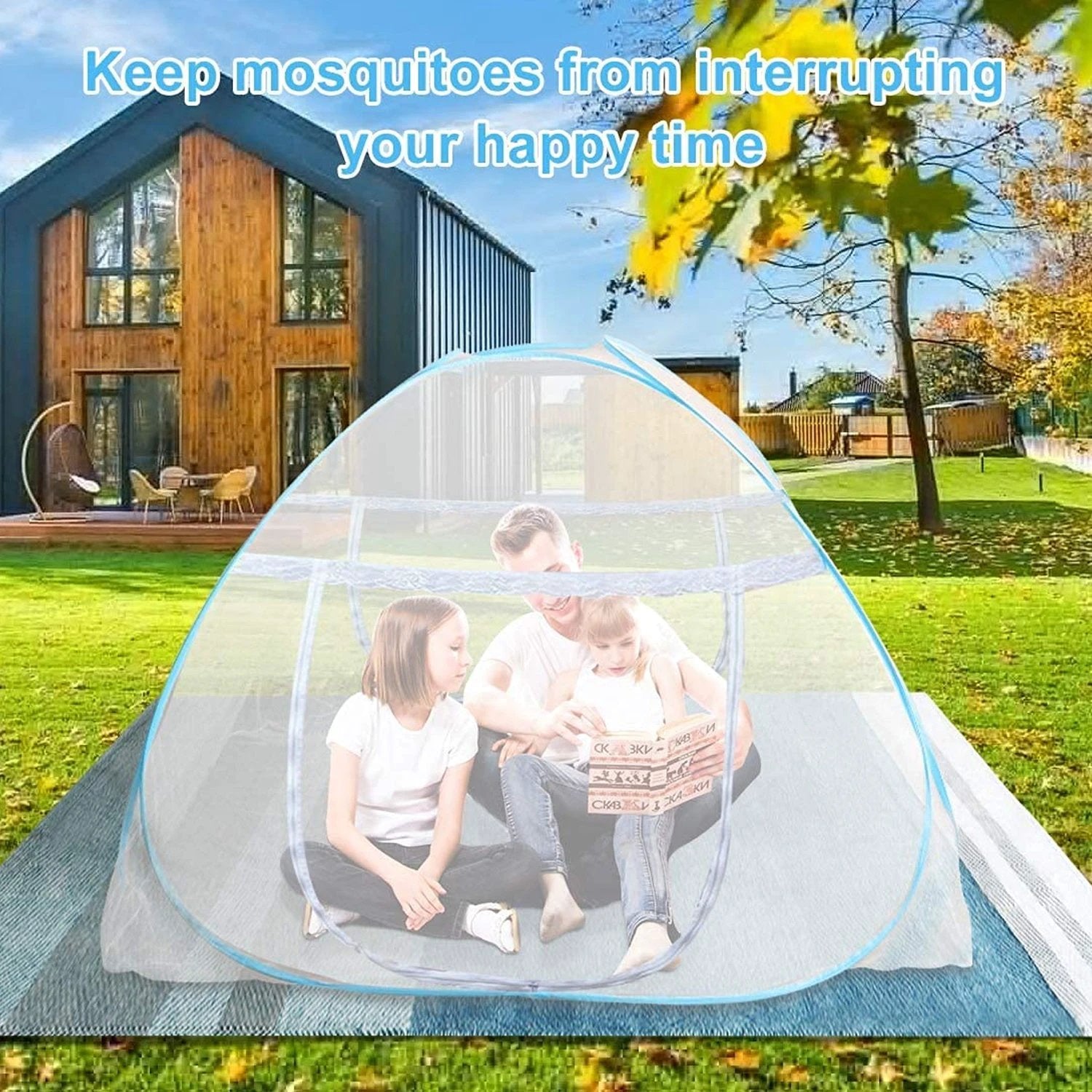 Premium Polyester Foldable Mosquito Net Tent (100 Cm Long 1 Pc) by Wukusy