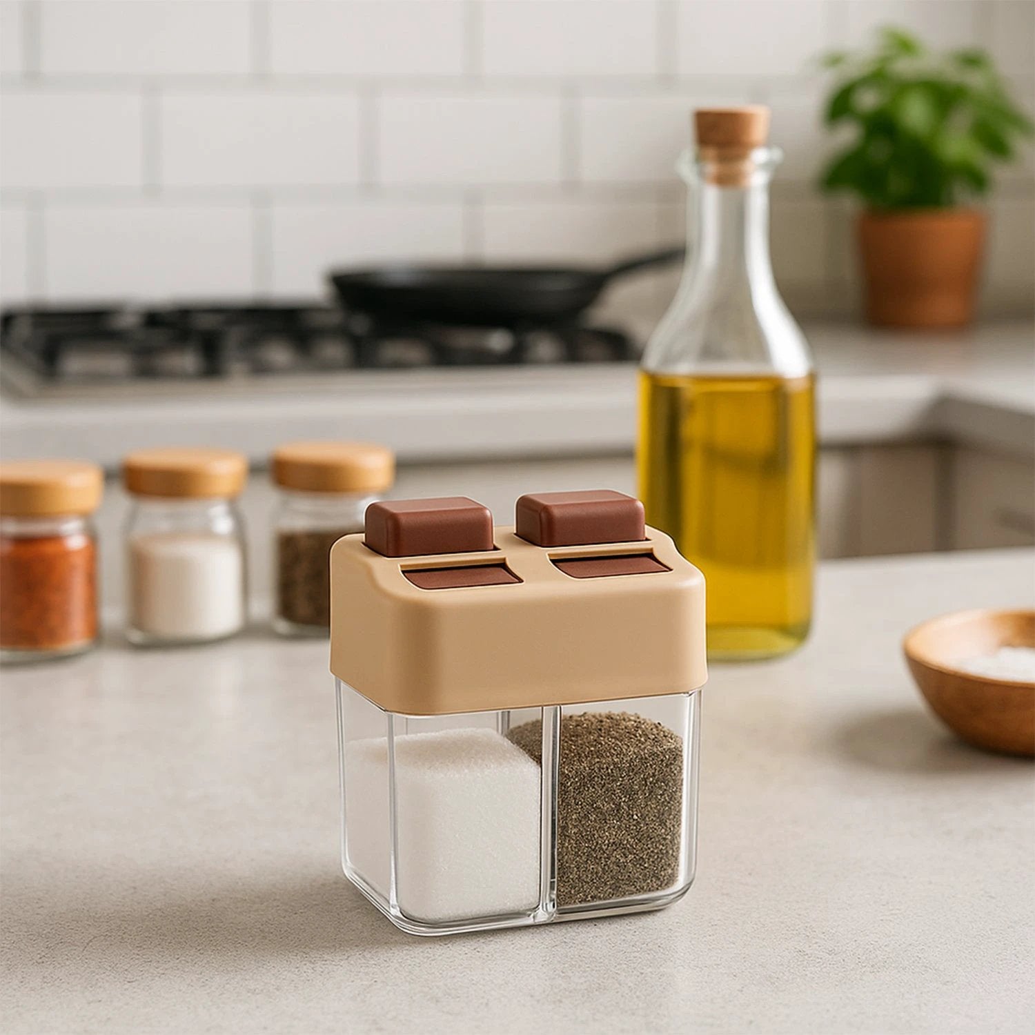 Ritu Premium 2-in-1 Salt And Pepper Dispenser by Wukusy