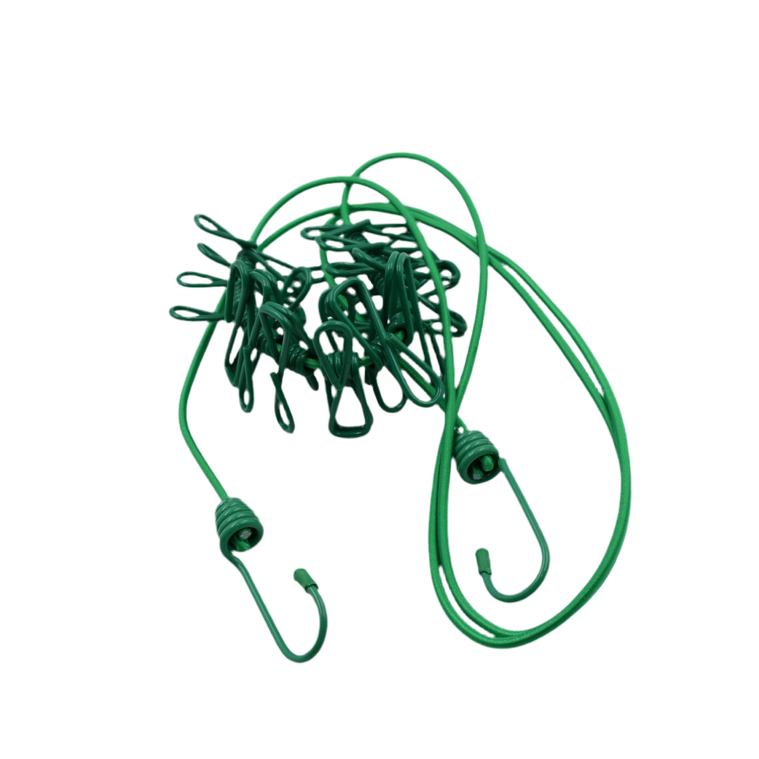 Elastic Cloth Drying Rope With 12 Metal Clip Portable Clothes Line For Home  Travel