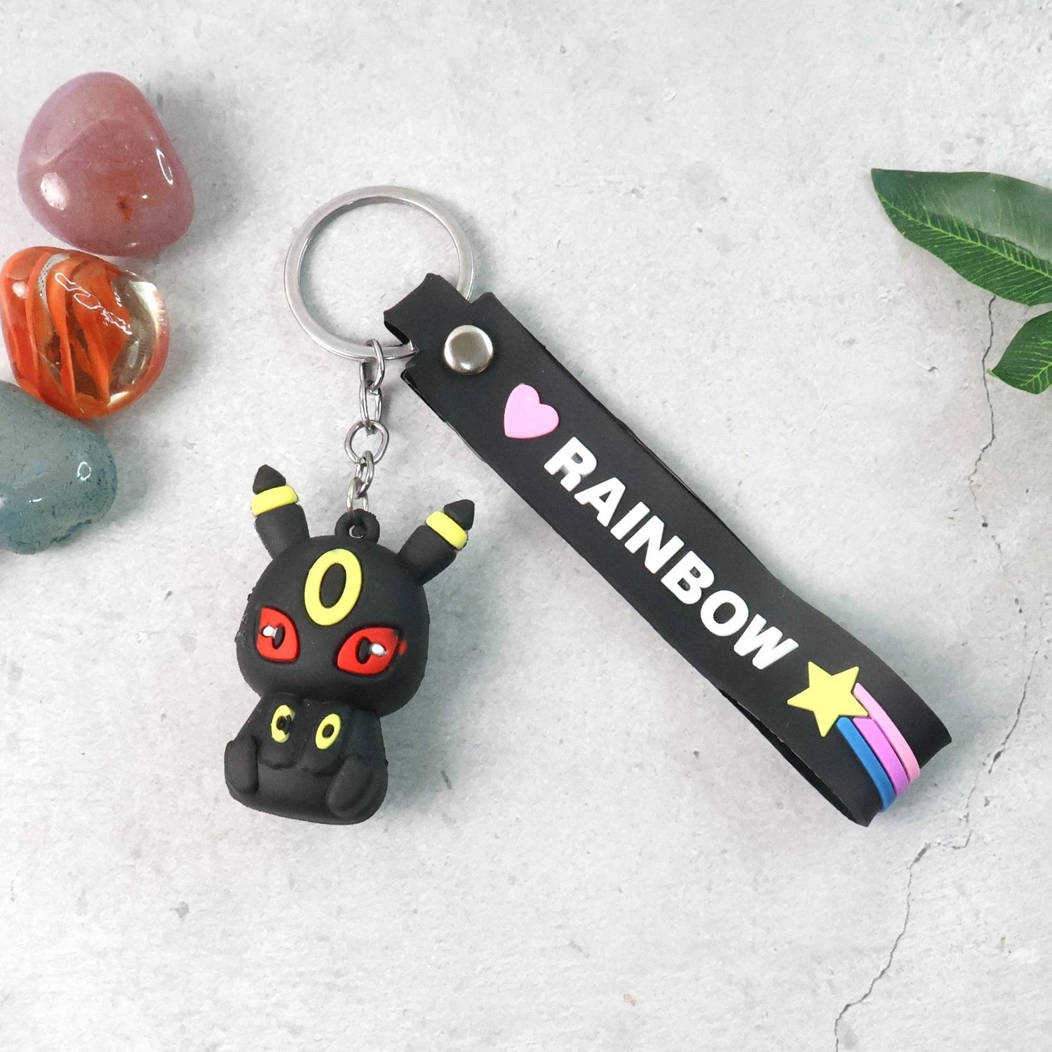 Cute Cartoon Silicone 3d Key Chain With Metal Hook  Strap (Pack Of 1) - 69KART