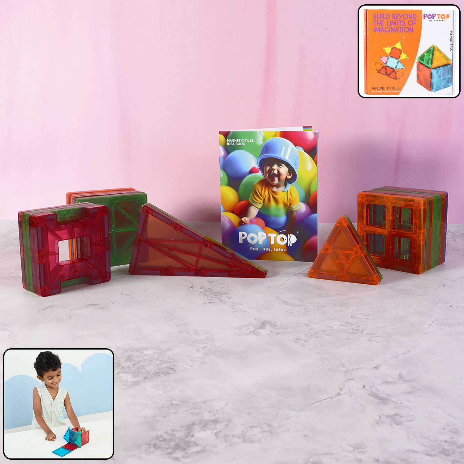 Magnetic Building Tiles - (32pc  Set)