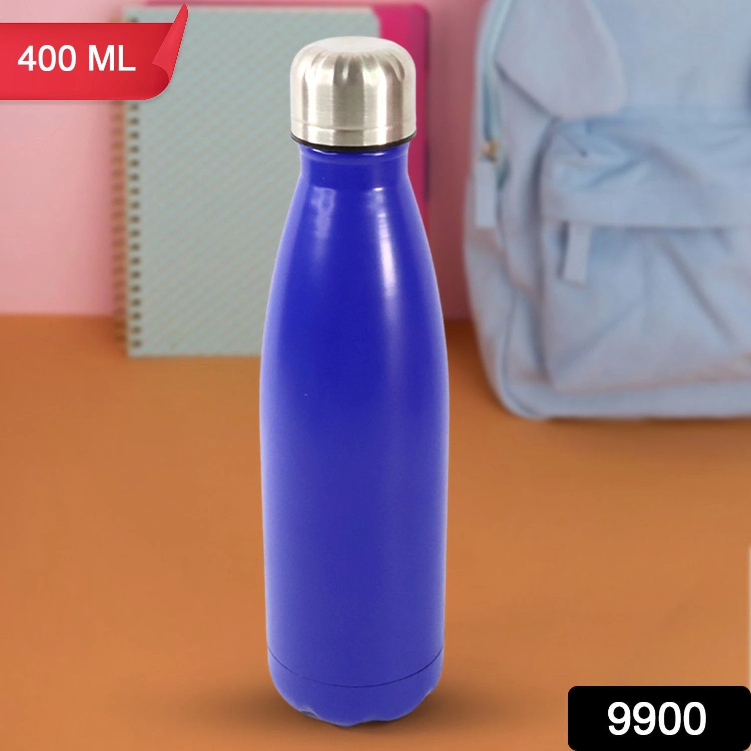 Stainless Steel Single Wall Water Bottle 400ml Approx - 69KART