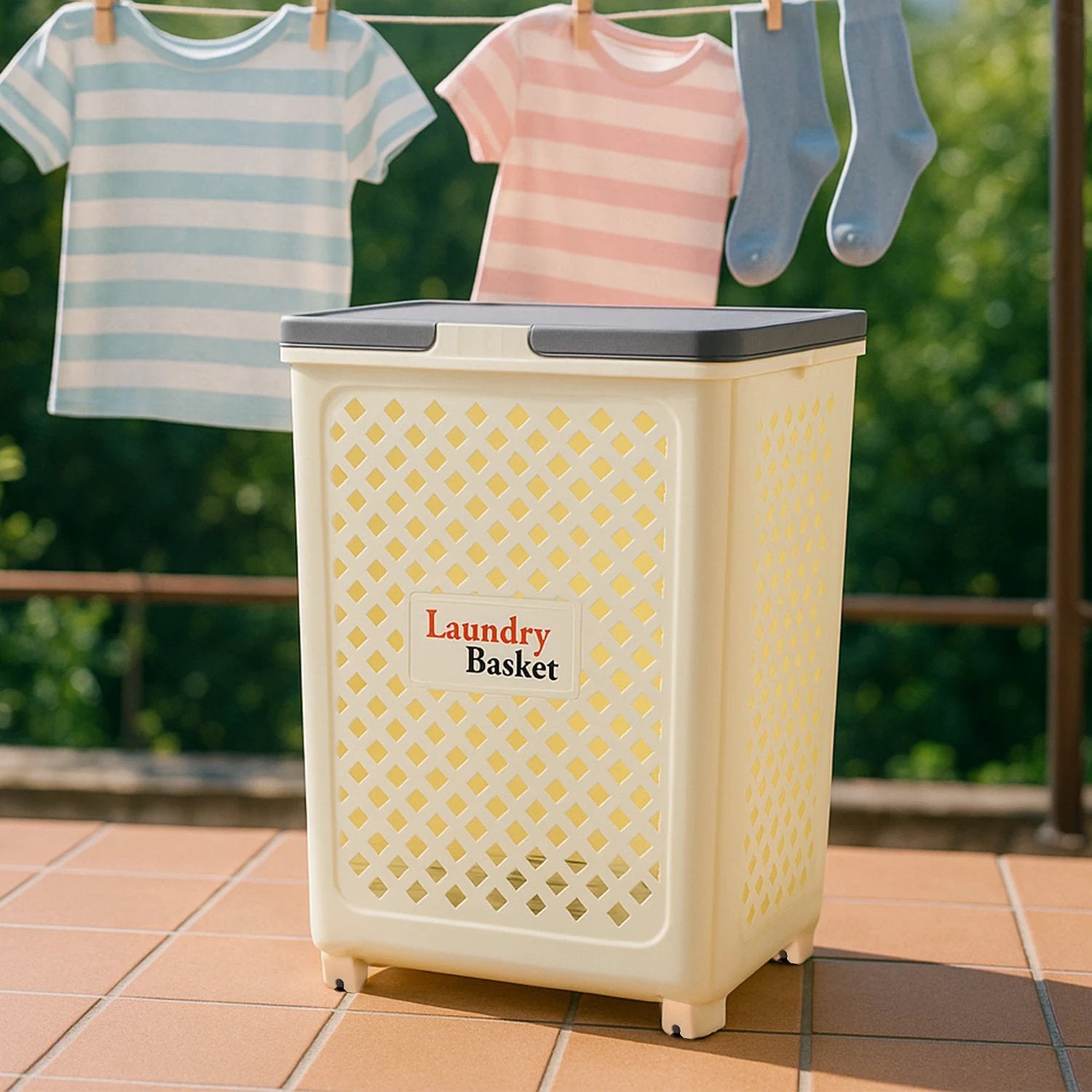 Multipurpose Foldable Laundry Basket With Wheels - 69kart
