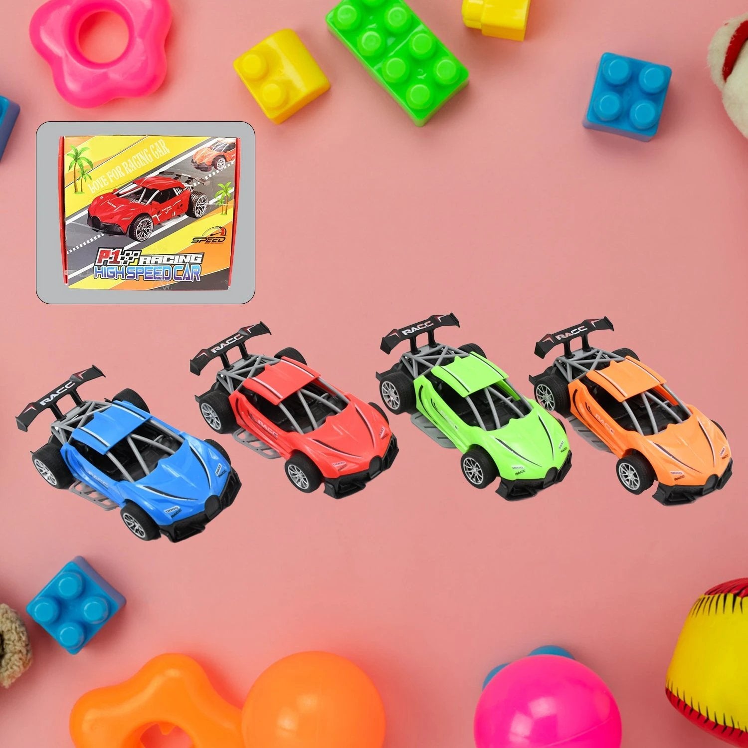 Mini Pull Back Racing Car Widely Used By Kids  Children  (8 Pcs Set  Mix Color) - 69KART