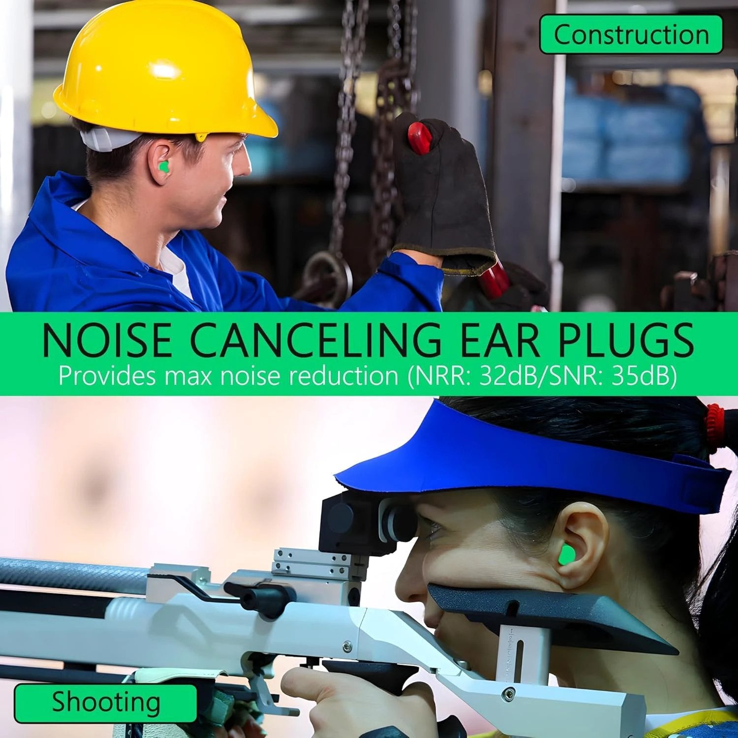 Earplugs Noise Reduction For Noise (1 Pair Foam) by Wukusy