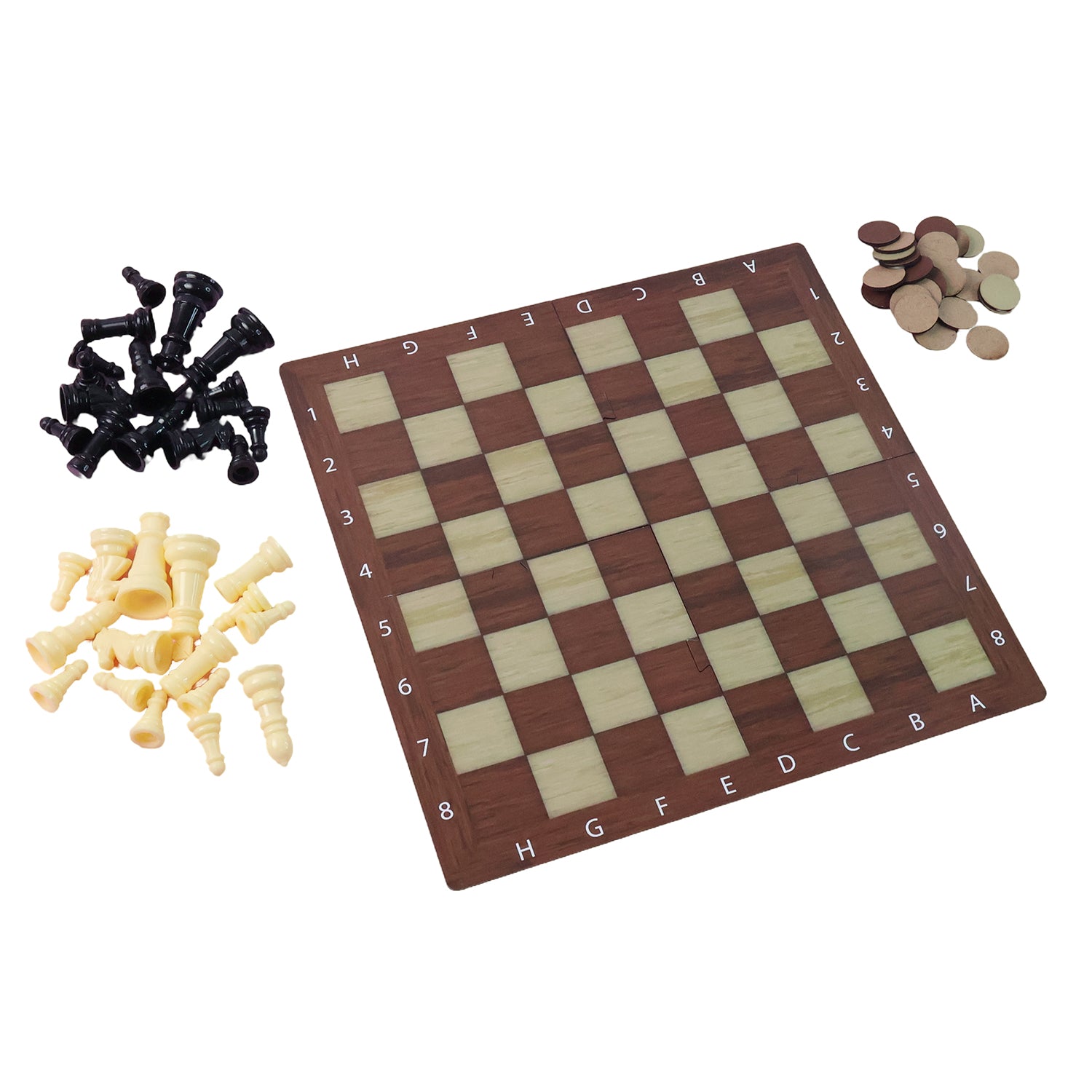 Chess  Checkers 2-in-1 Travel Game - (1 Set)