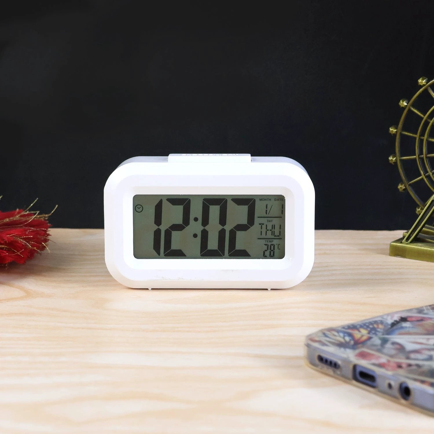 Modern Digital Led Alarm Mini Clock (1 Pc) by Wukusy