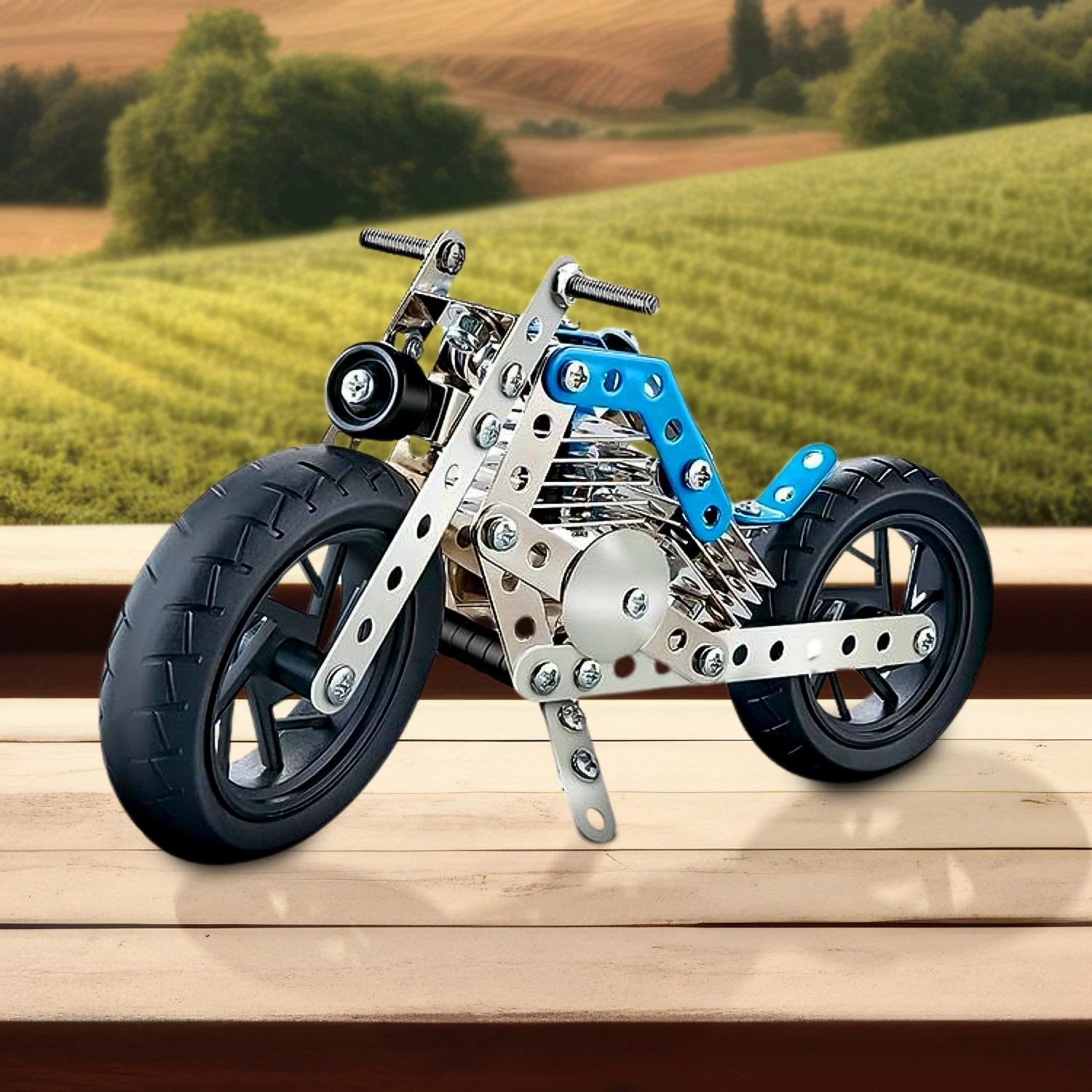 Metal Bike Construction Kit - 140 Pieces by Wukusy