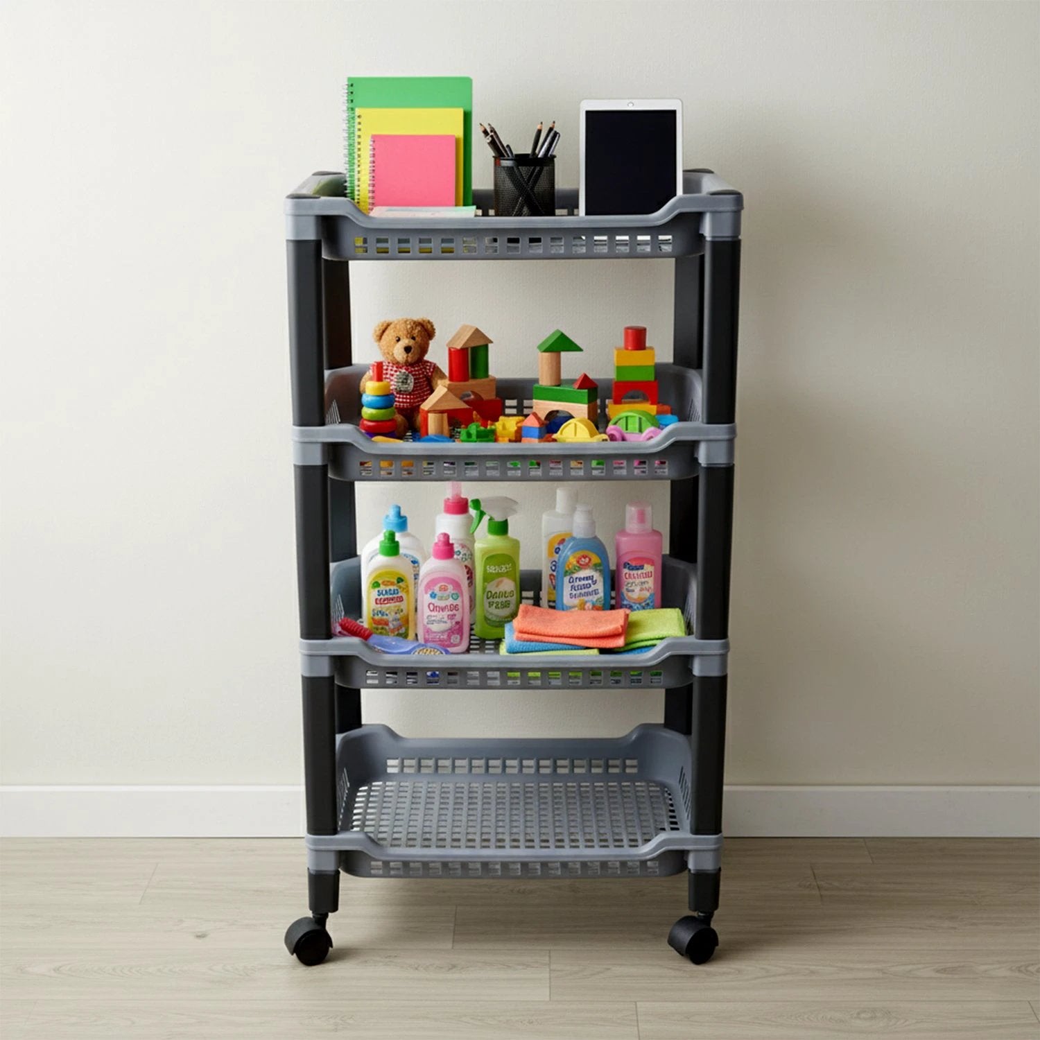 Apex 4-layer Big Multipurpose Plastic Storage Rack by Wukusy