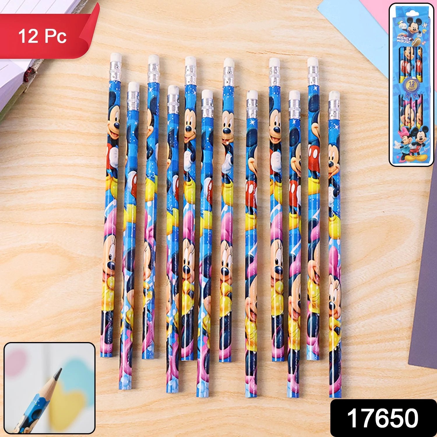 Premium Cartoon-printed Graphite Pencils Set Of 12 Pc - 69kart