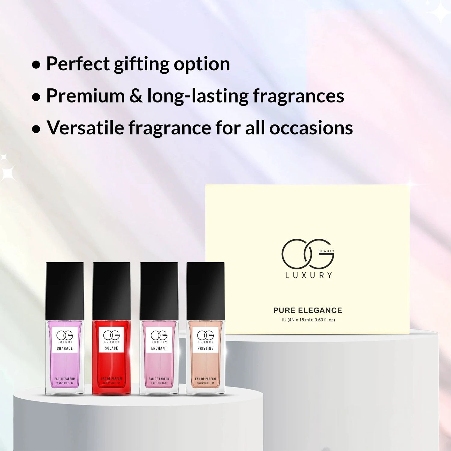 Luxury Pure Elegance Eau De Parfum - (4 Pc  Set  15 Ml) - 69KART