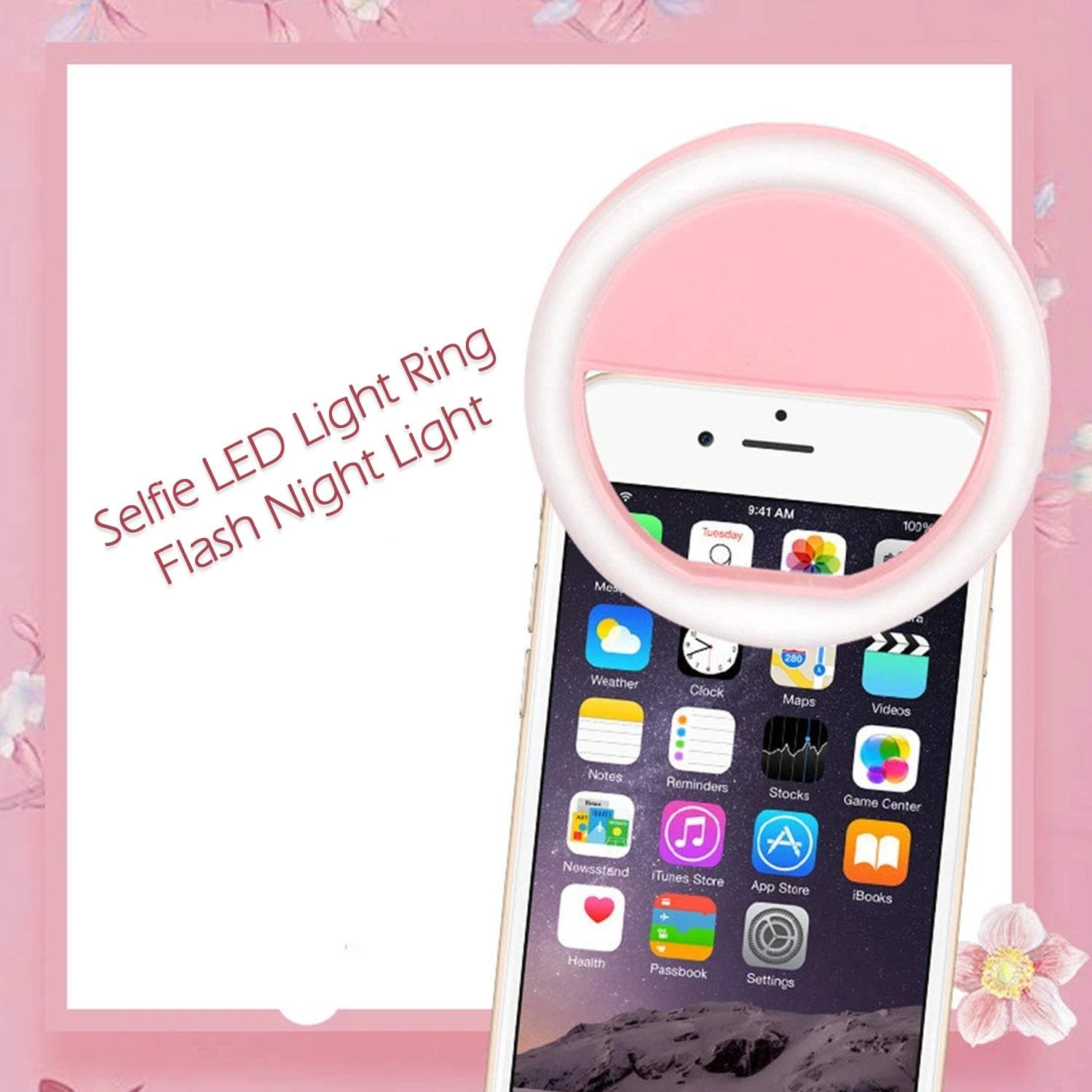 12881 Phone Selfie Light Selfie Ring Light Selfie Light For Smartphone Selfie Light For Phone Battery Operated Selfie Ring Light (Battery Not Included) by Wukusy