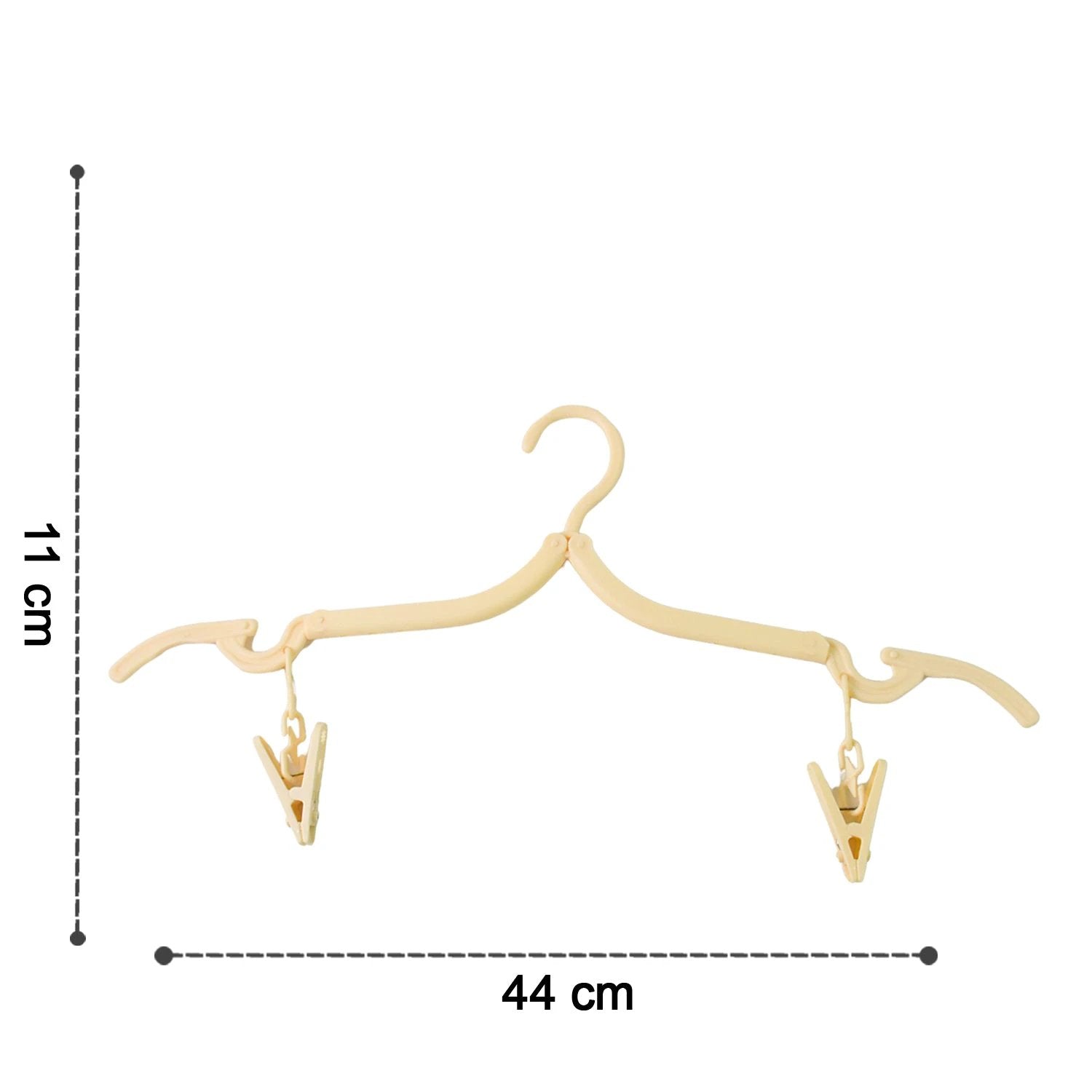 Multipurpose Foldable Cloth Hanger With Dual Clips (1 Pc) - 69kart