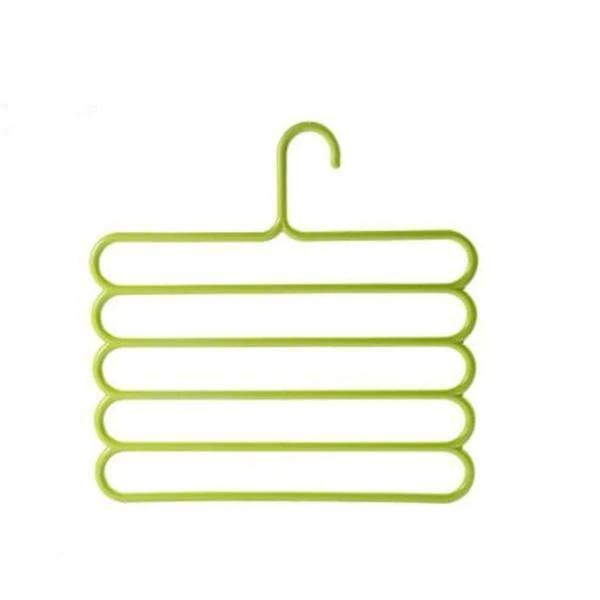 587 5 In 1 Multipurpose Plastic Hanger Assorted (5-layer) by Wukusy