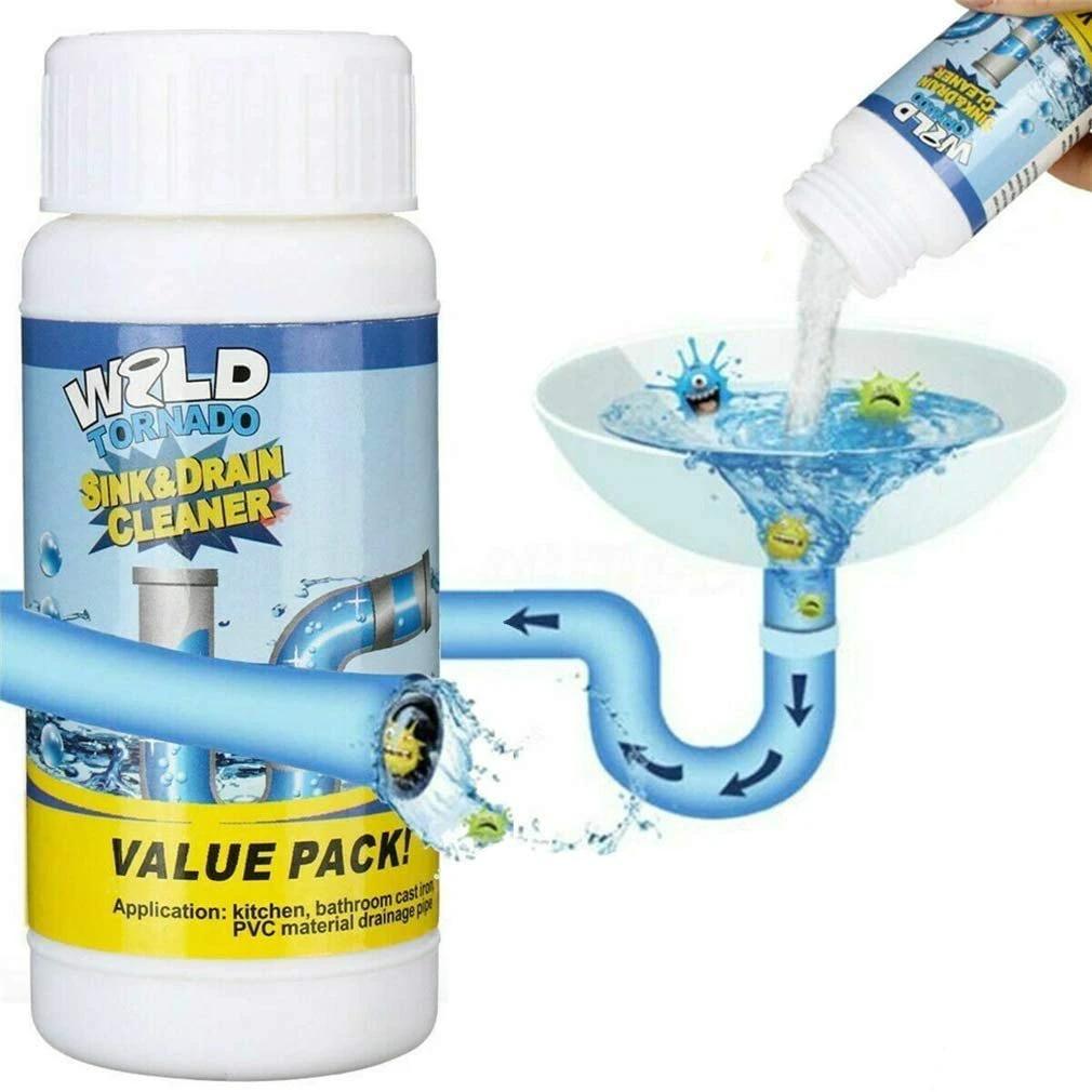 7934 Powerful Sink And Drain Cleaner Portable Powder Cleaning Tool Super Clog Remover Chemical Powder Agent For Kitchen Toilet Pipe Dredging (110 Gm) by Wukusy