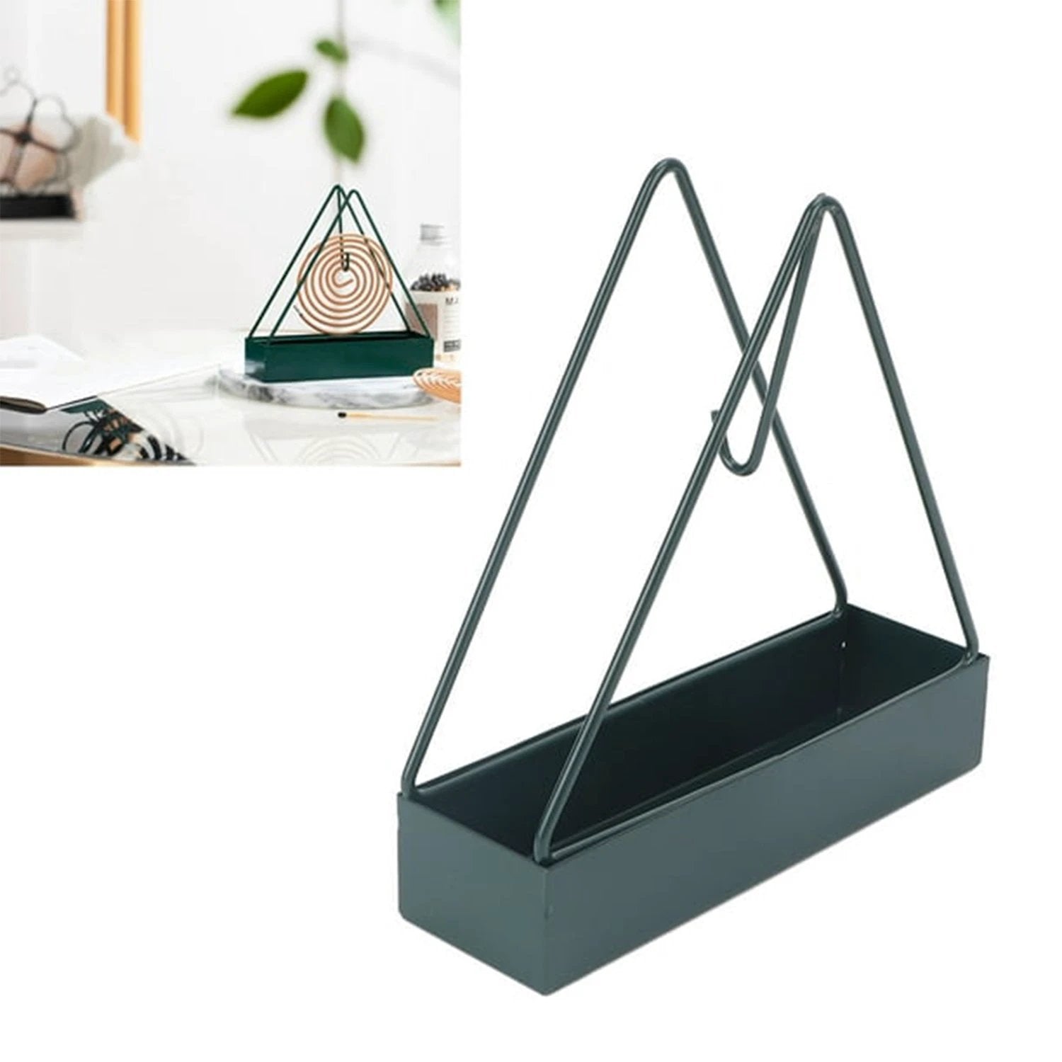 12880 Mosquito Coil Holder Frame Triangular Shape Iron Mosquito Incense Holder Mosquito Repellent Incense Holder Hanging Mosquito Repellent Outdoor Stylish Mosquito Repellent Incense Holder by Wukusy
