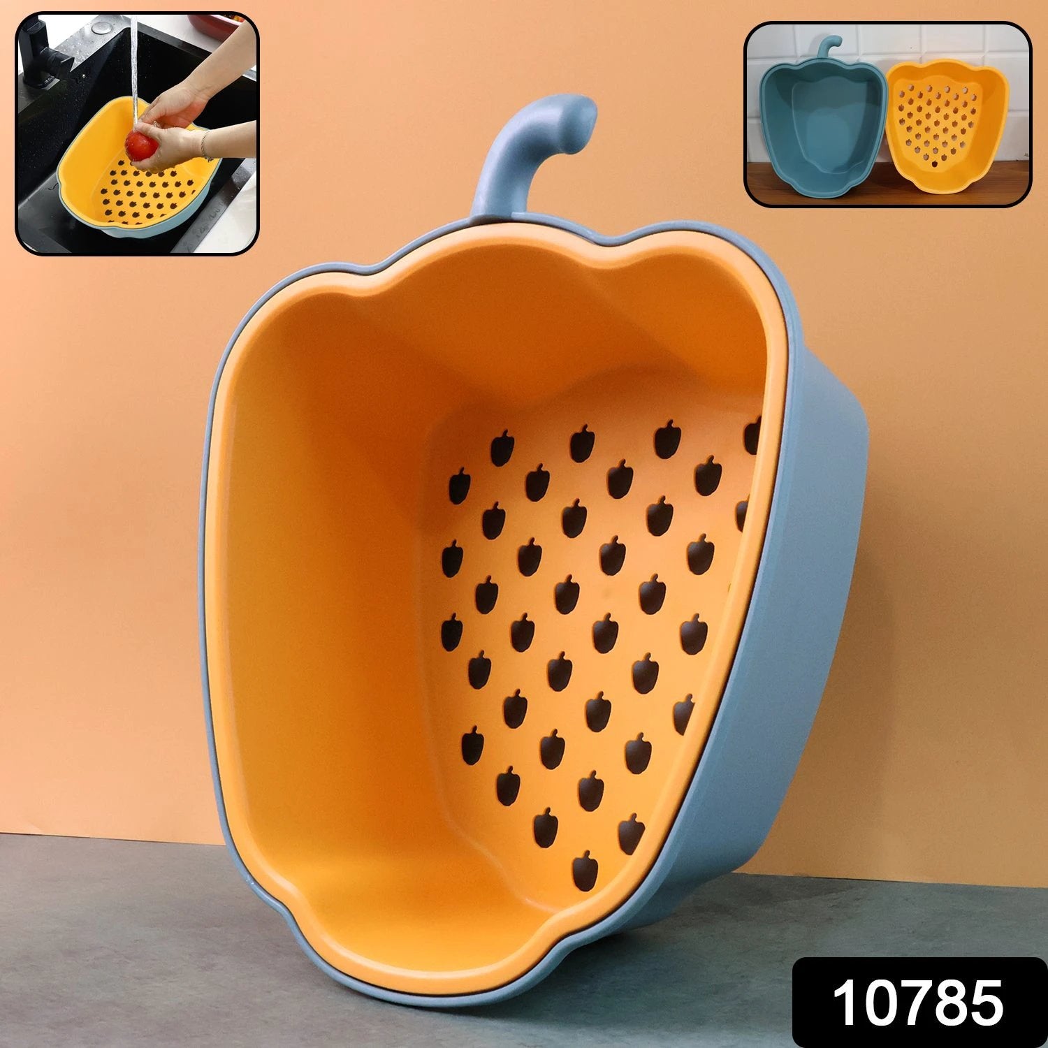 Pepper-shape 2-in-1 Washing Bowl - (1 Pc) - 69kart