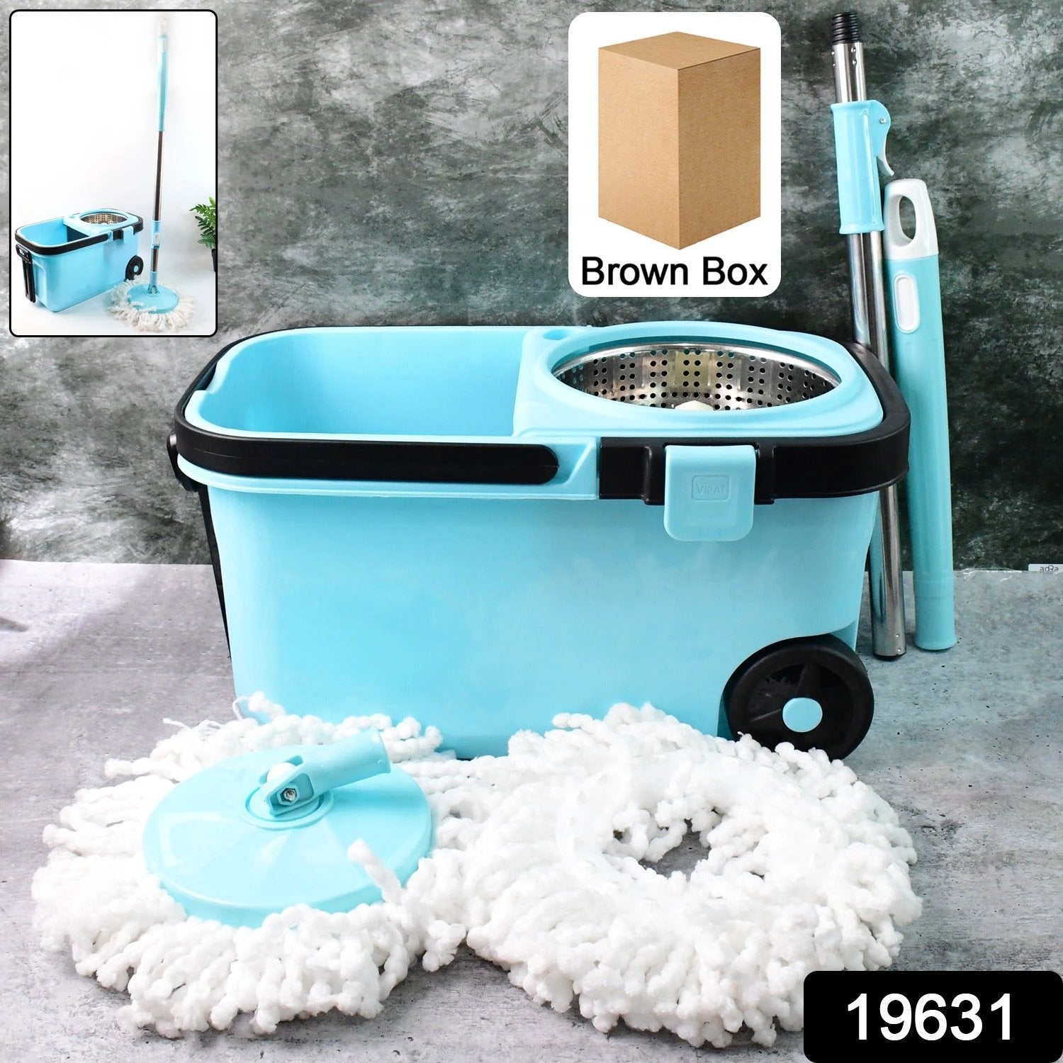 Premium 360 Spin Cleaning Mop Set by Wukusy