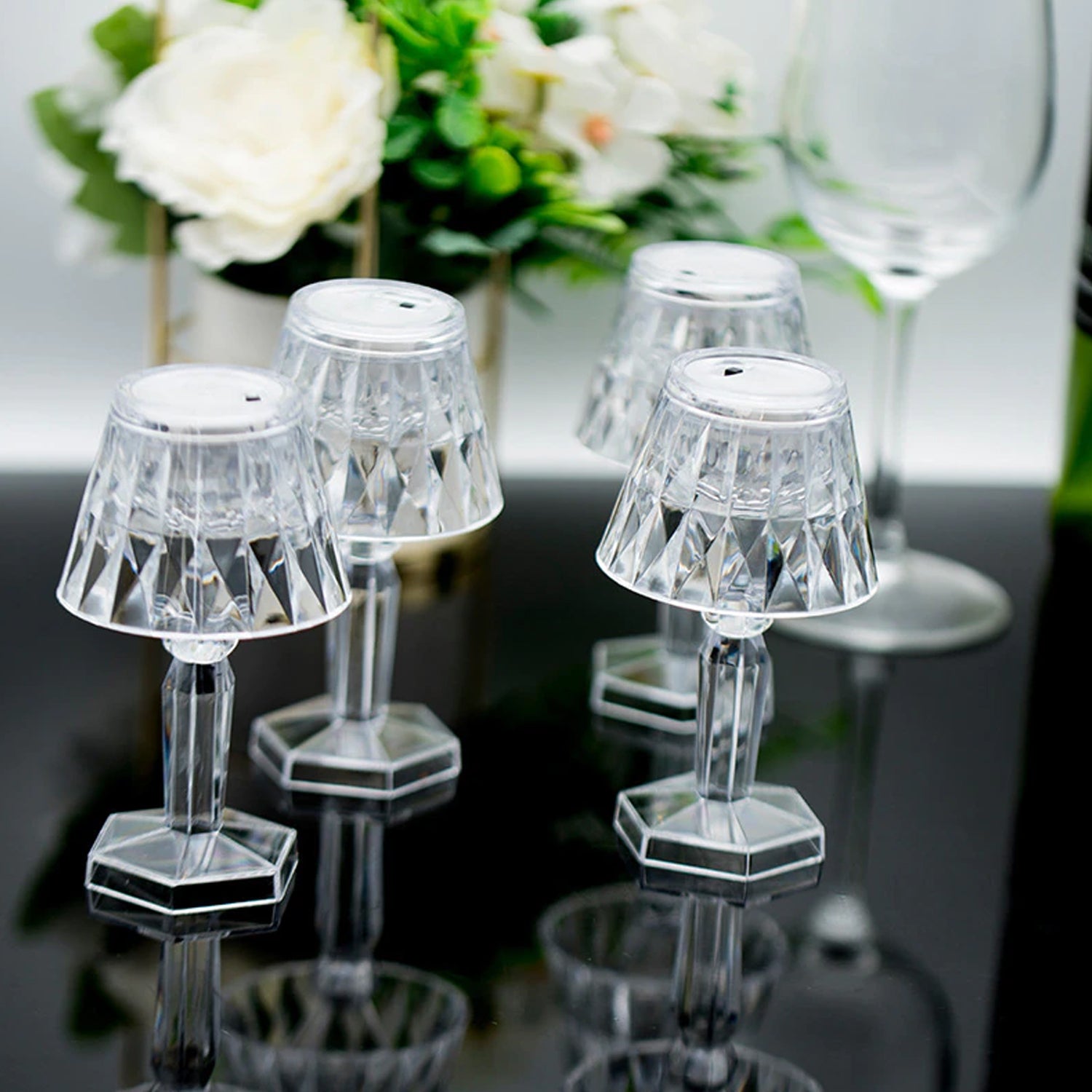 Mini Crystal Table Lamp                              with Reflection Light                                                              2in1