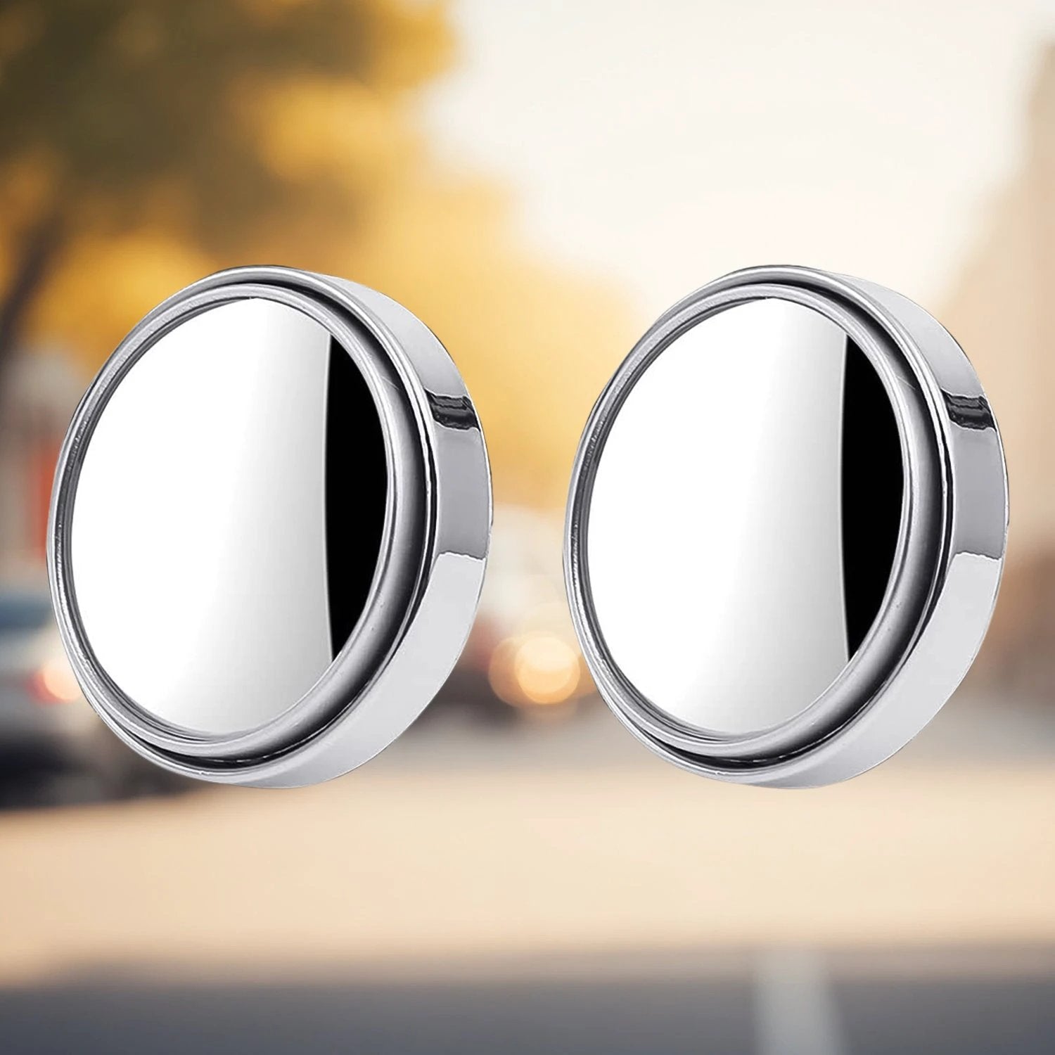 Car Blind Spot Side Mirror Round Hd Glass Blindspot Mirror (2 Pcs Set) - 69KART