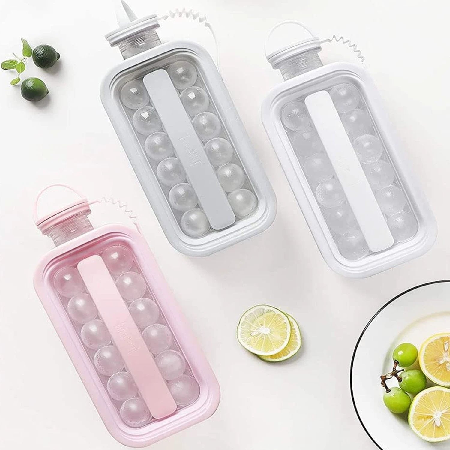 Ice Cube Trays 2 In 1 Portable Ice Ball Maker 17 Round Ice Cube Mold  (1 Pc) - 69kart