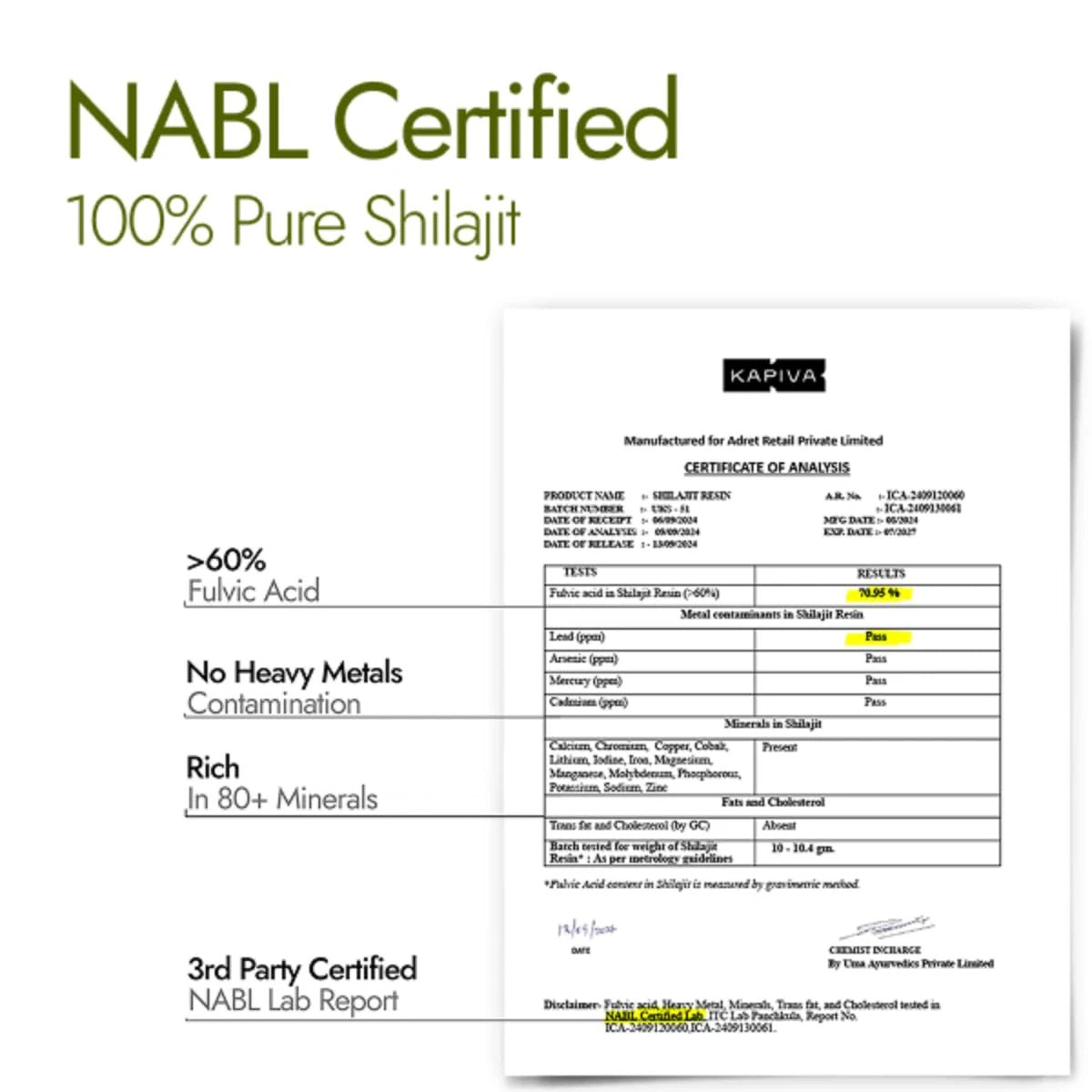 Kapiva Shilajit Gold Resin - 20g with 24K Gold by 69KART