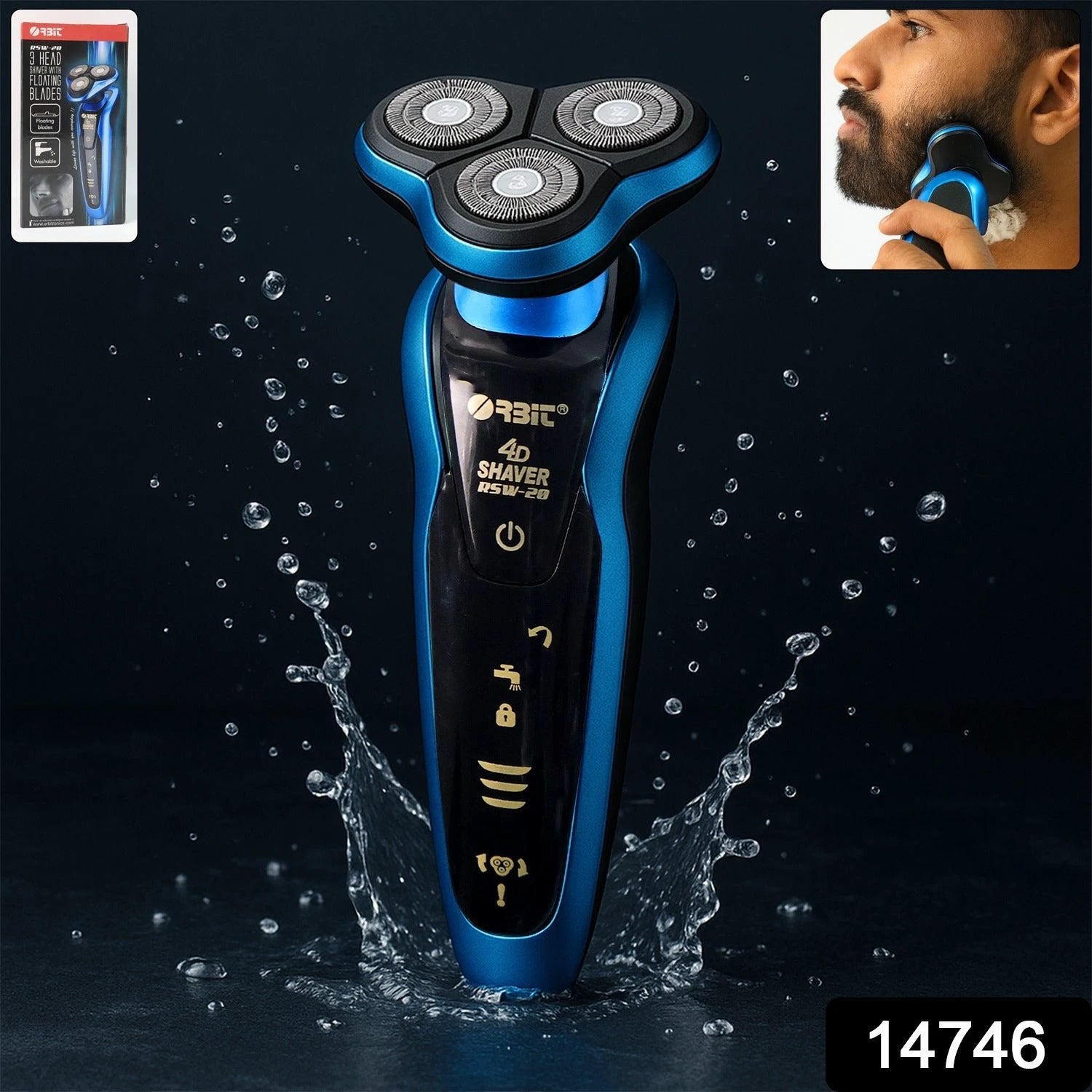 Orbit 4d Rechargeable Electric Shaver (1 Pc) by Wukusy