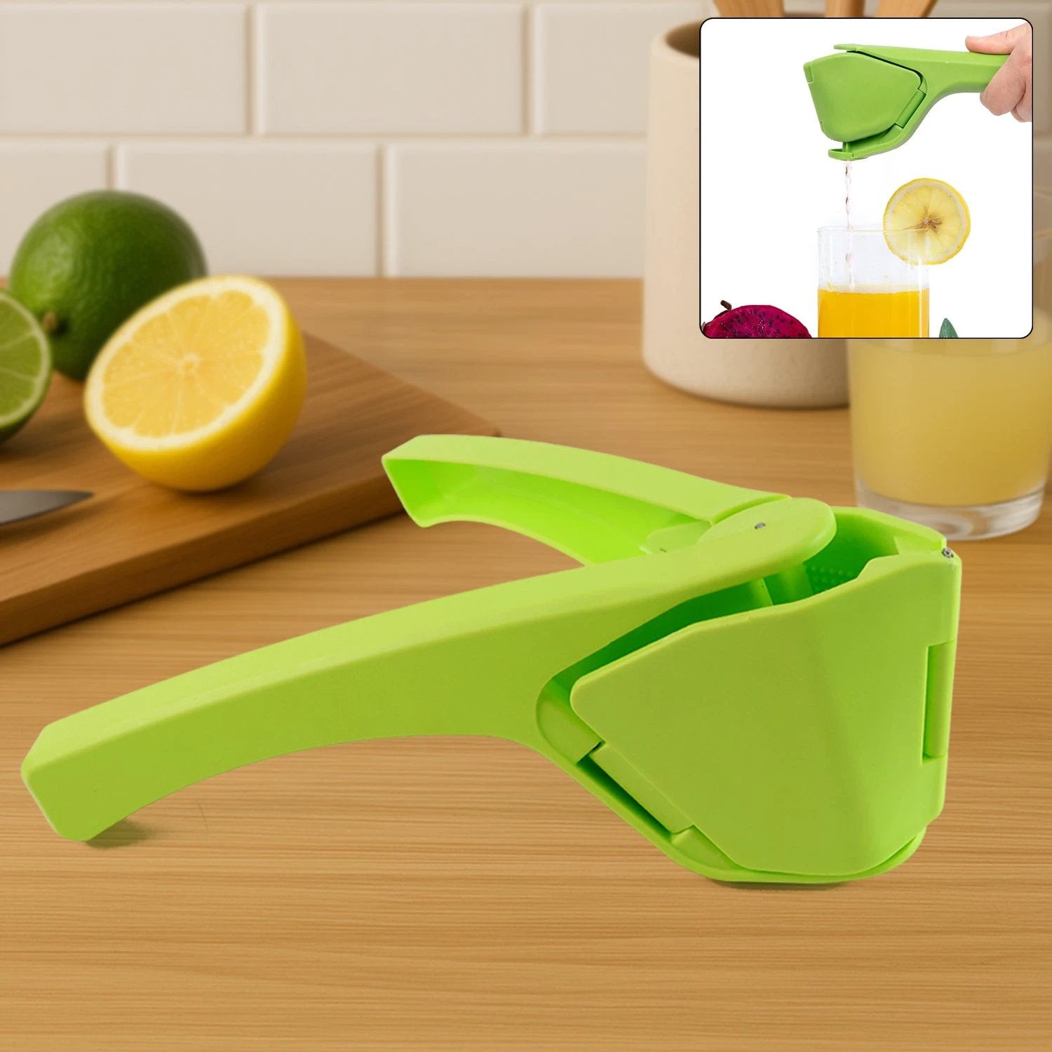 Liger Plastic Manual Handheld Lemon  Orange Squeezer Juice (1 Pc) - 69kart