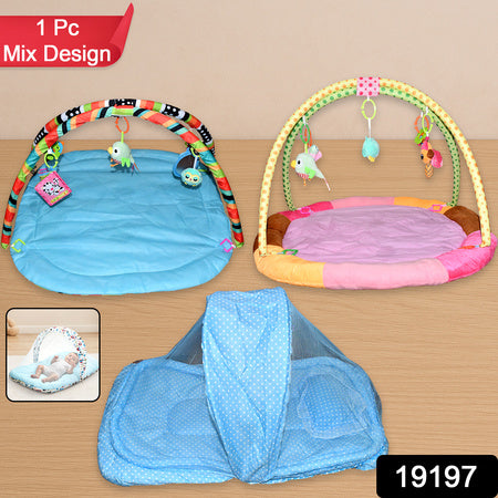 Multipurpose Baby Play Gym Sleeping Mat Mix Design