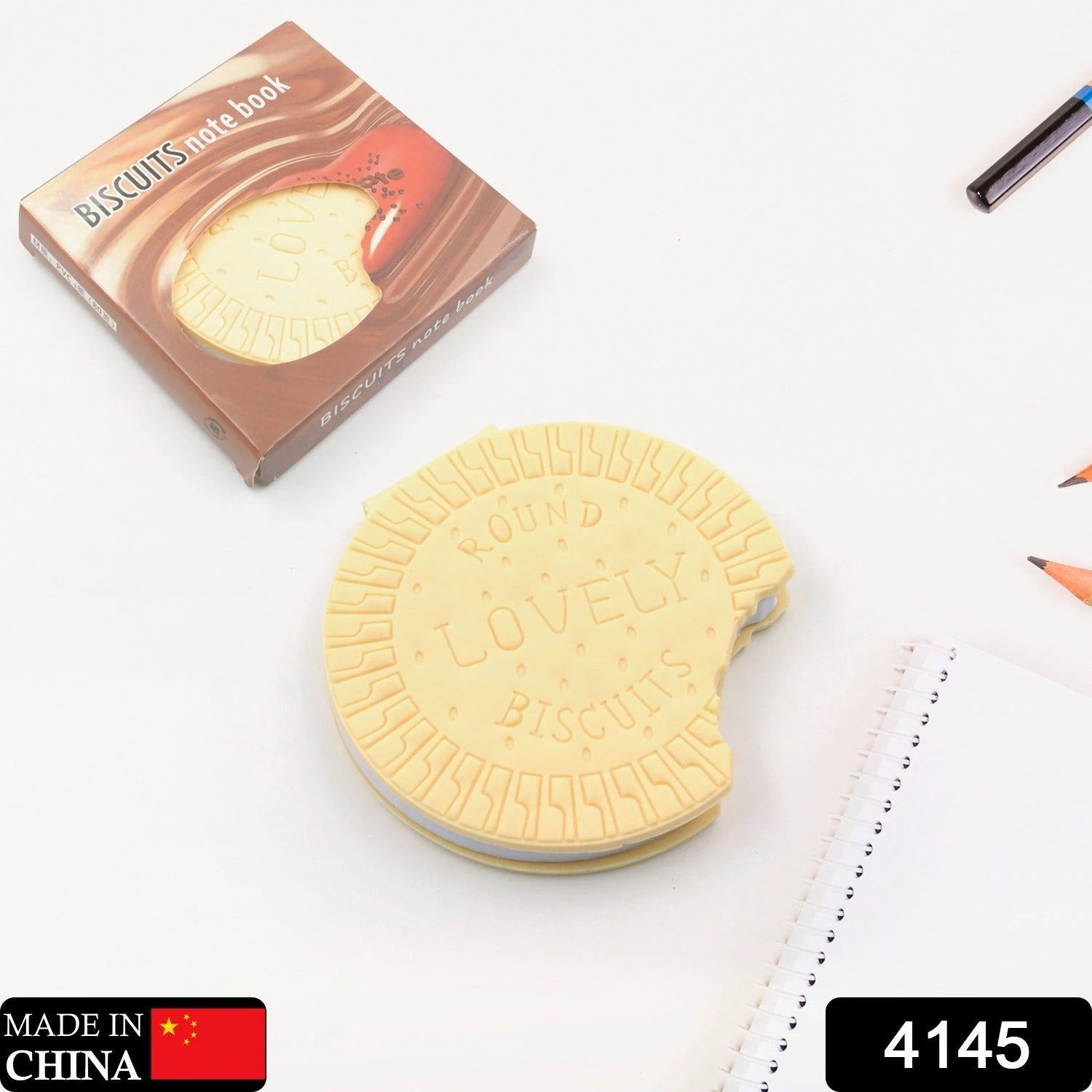 4145 Round Biscuits Diary Notebooks Original Biscuits Smell Writing Practice Book Early Learning Copybook Premium Biscuits Book ( 1pc Book ) by Wukusy