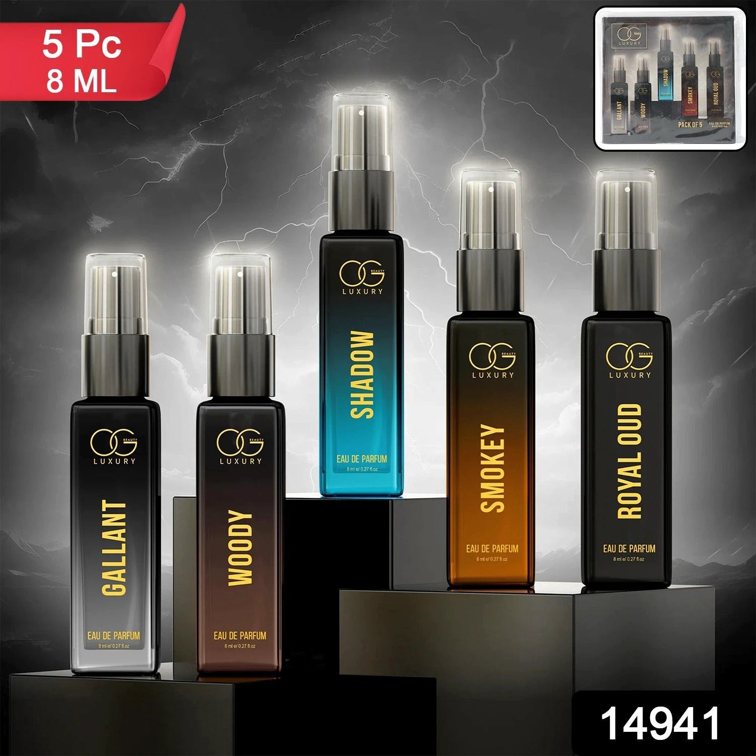 Og Beauty Luxury Perfume Combo Pack (8 Ml  5 Pc) - 69KART