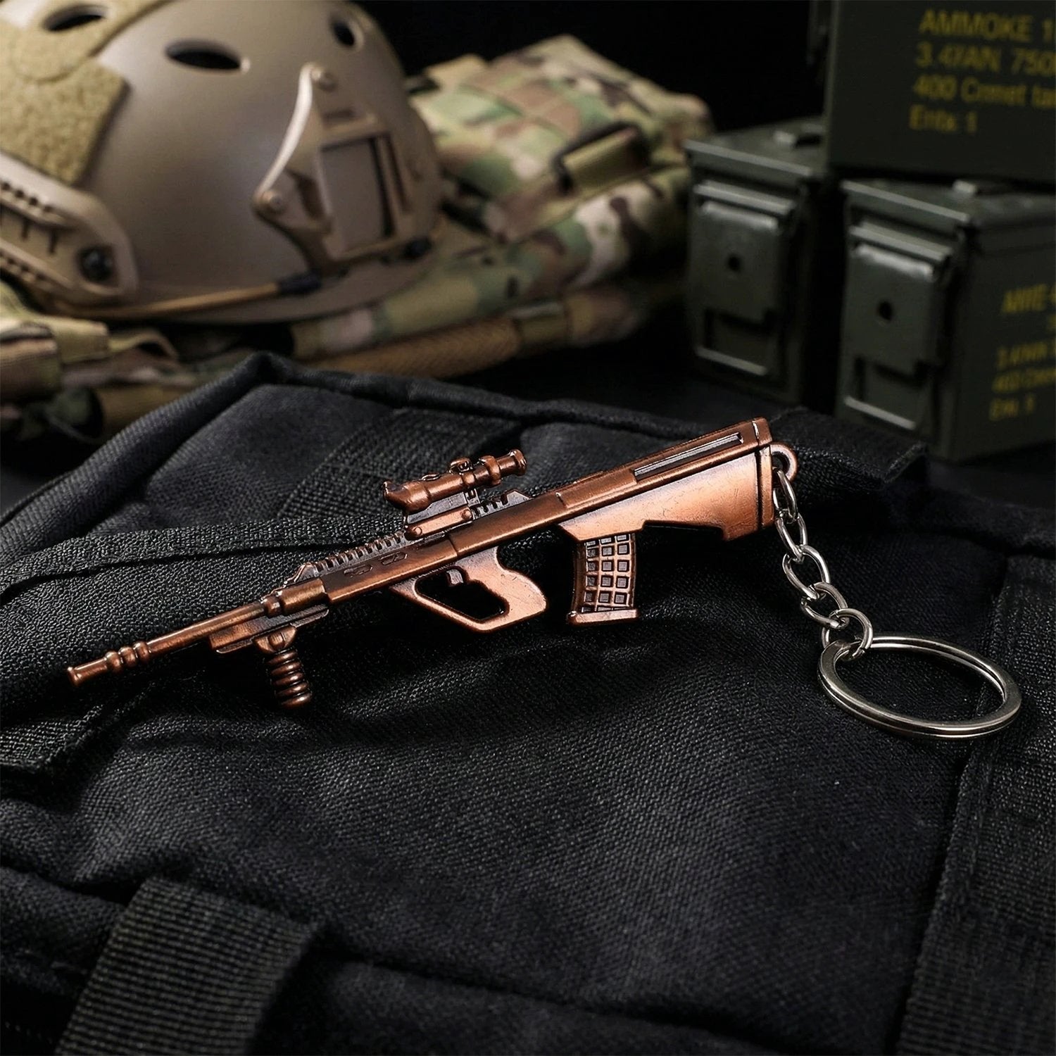 Metal Gun Shape Keychain by Wukusy